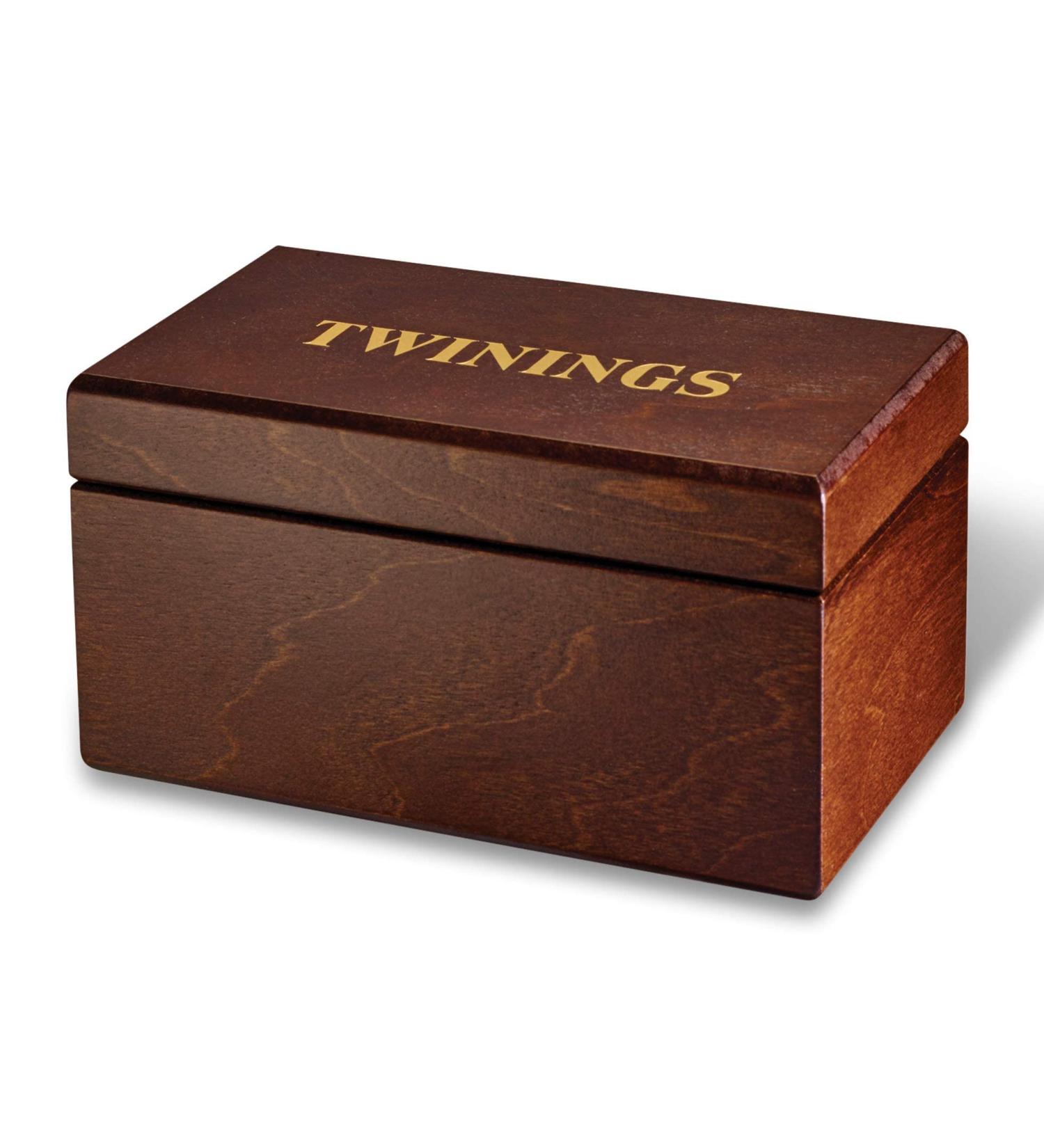 Twinings Exclusive Luxury Dark And Gold Wooden Tea Chest 2 Compartment With 24 Twinings Black And Fruit And Herbal Tea Bags Box Caddy - Buy Online on GoSupps.com