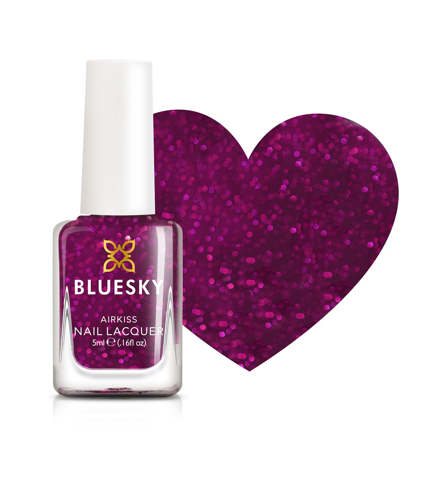 BLUESKY Kids Nail Varnish All That Glitters Pink Easy Peel-off Non-Toxic Water-Based Odour-Free Nail Polish for Kids 5 ml - Buy Online on GoSupps.com