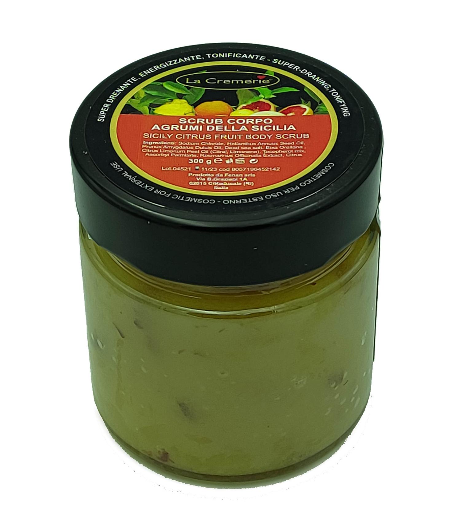 Sicilian Citrus Body Scrub - Super-Draining, Energizing, Toning - La Cremerie - 420 g - 100% Natural