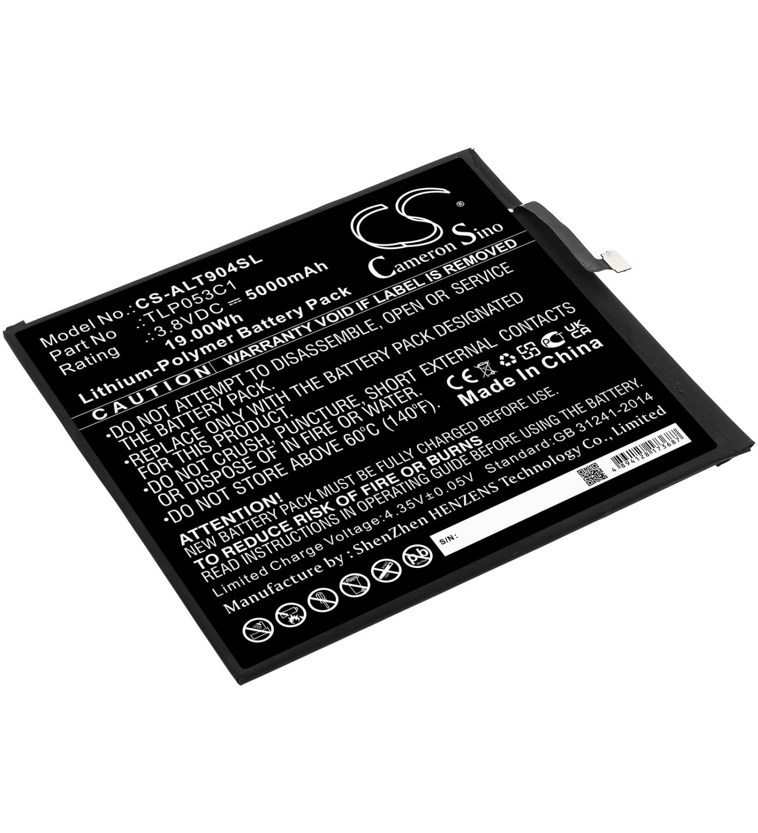 3.8V 5000mAh TLP053C1 Battery Replacement for Tab 8 9048S - High Performance & Long-Lasting Power - Buy Online on GoSupps.com