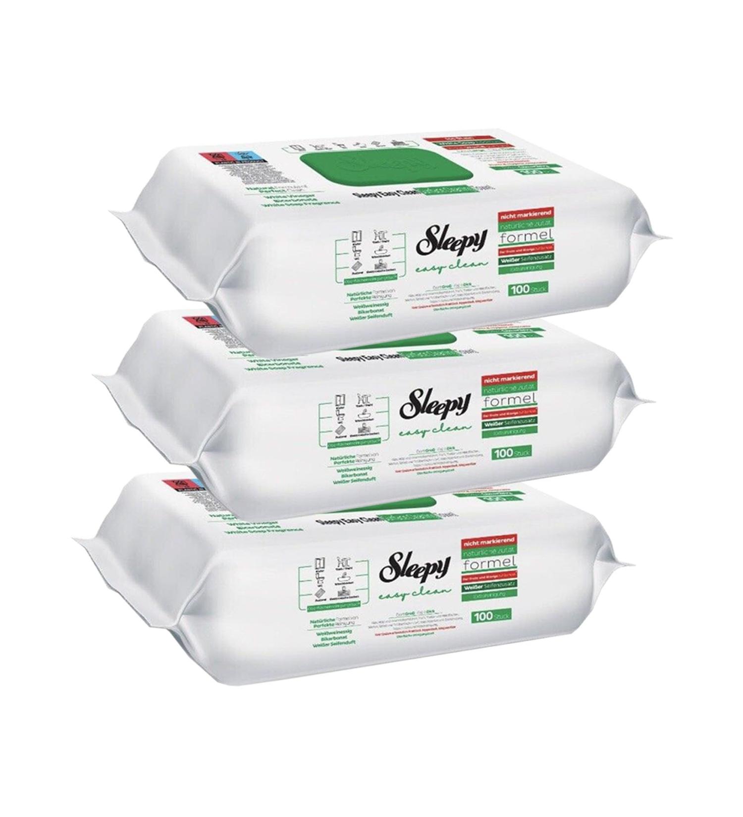 Sleepy Easy Clean EXTRA Cleaning Towel (3x100) Cloths Wipes Antibacterial Extra Large and Strong Vegan (White Soap Frangrance) White Soap Frangrance 300 count (Pack of 1) - Buy Online on GoSupps.com