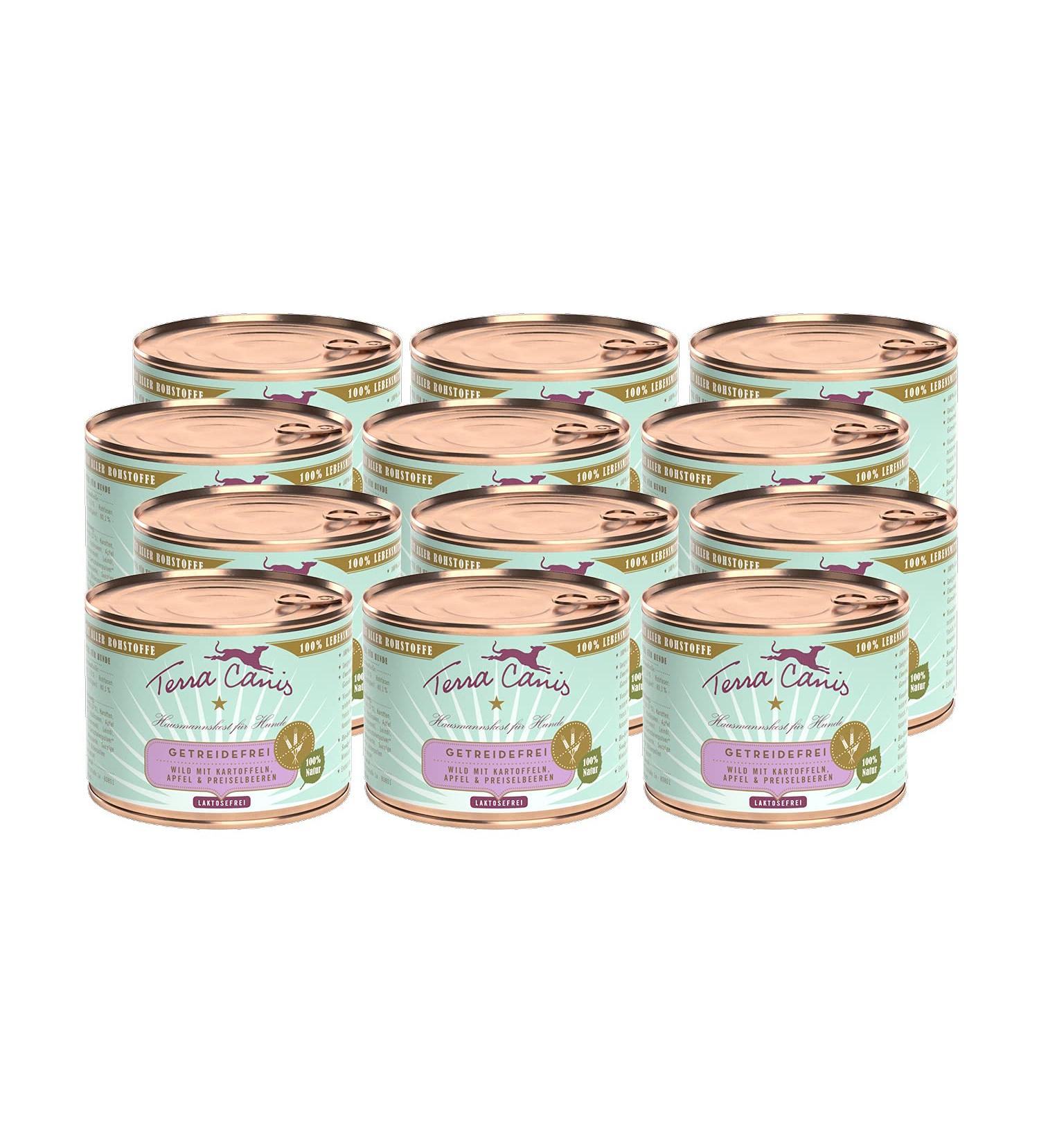 Premium Grain-Free Wet Dog Food | Terra Canis Wild - Potato Apple & Cranberry | 12x200g - Healthy & Gluten-Free - Buy Online on GoSupps.com