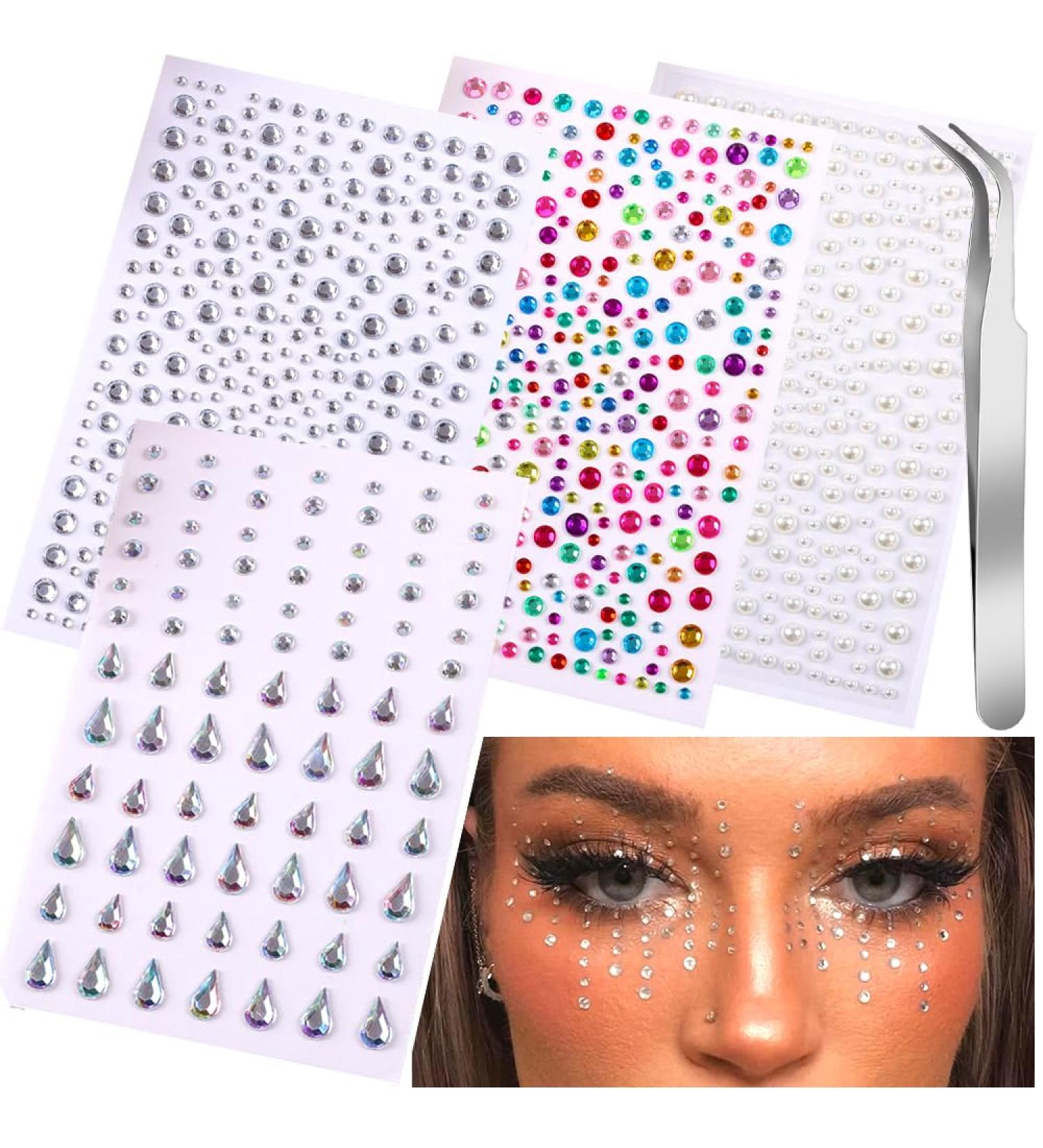 Shop Face Gems - Stick-On Rhinestones Nail & Hair Pearls for Festival Makeup | Self-Adhesive Eye Jewelry & Body Art Accessories - Buy Online on GoSupps.com
