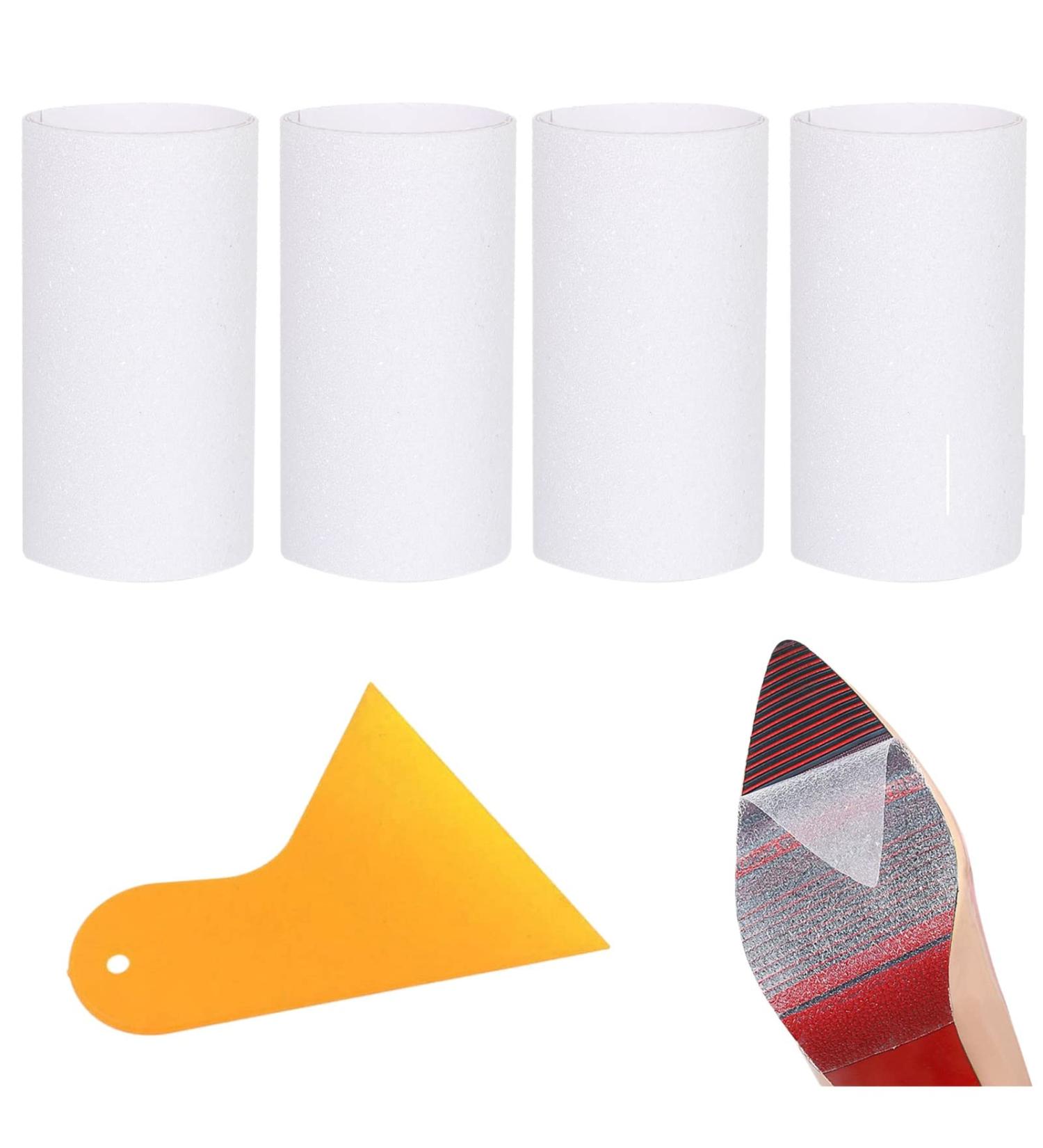 HomeSoGood 6.5FT Non-Slip Self-Adhesive Clear PVC Shoe Grip Protectors for High Heels & Sneakers - International Shipping Available - Buy Online on GoSupps.com