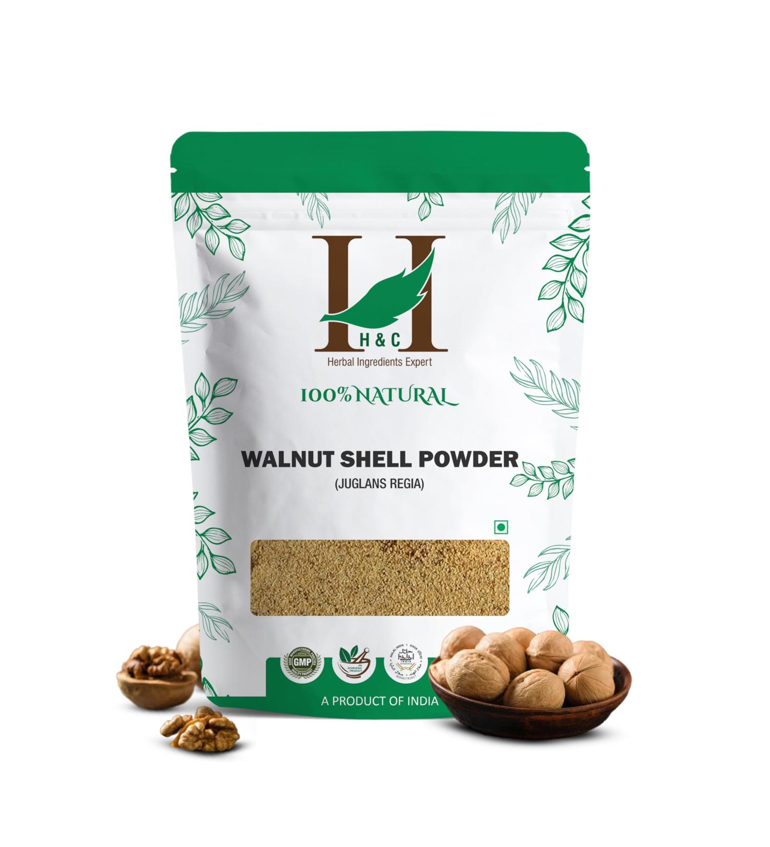 Buy H&C 100% Natural Walnut Shell Powder 227g - Perfect for Scrubs & Skincare | International Shipping Available - Buy Online on GoSupps.com