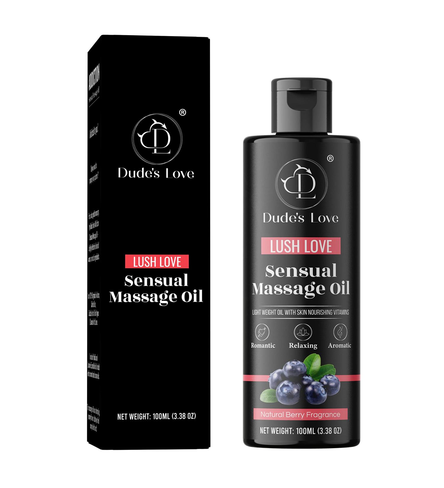 Dude's Love - Berry Edible Body Massage Oil - Revitalising Detoxifying & No Stain | Non-Sticky Aromatherapy Oil with Lime & Juniper Berry Essential Oil LUSH LOVE - BERRY 100 ml (Pack of 1) - Buy Online on GoSupps.com