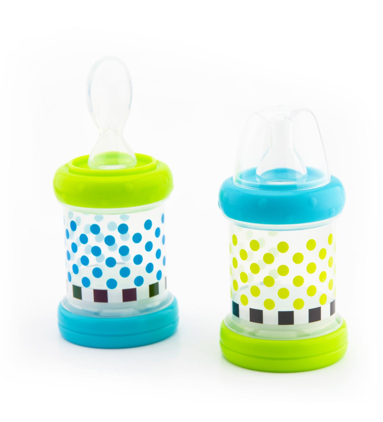 Sassy Baby Food Nurser 4+ Months - 2 Pack, 4 oz (118 ml) | Easy Feeding Solution - Buy Online on GoSupps.com