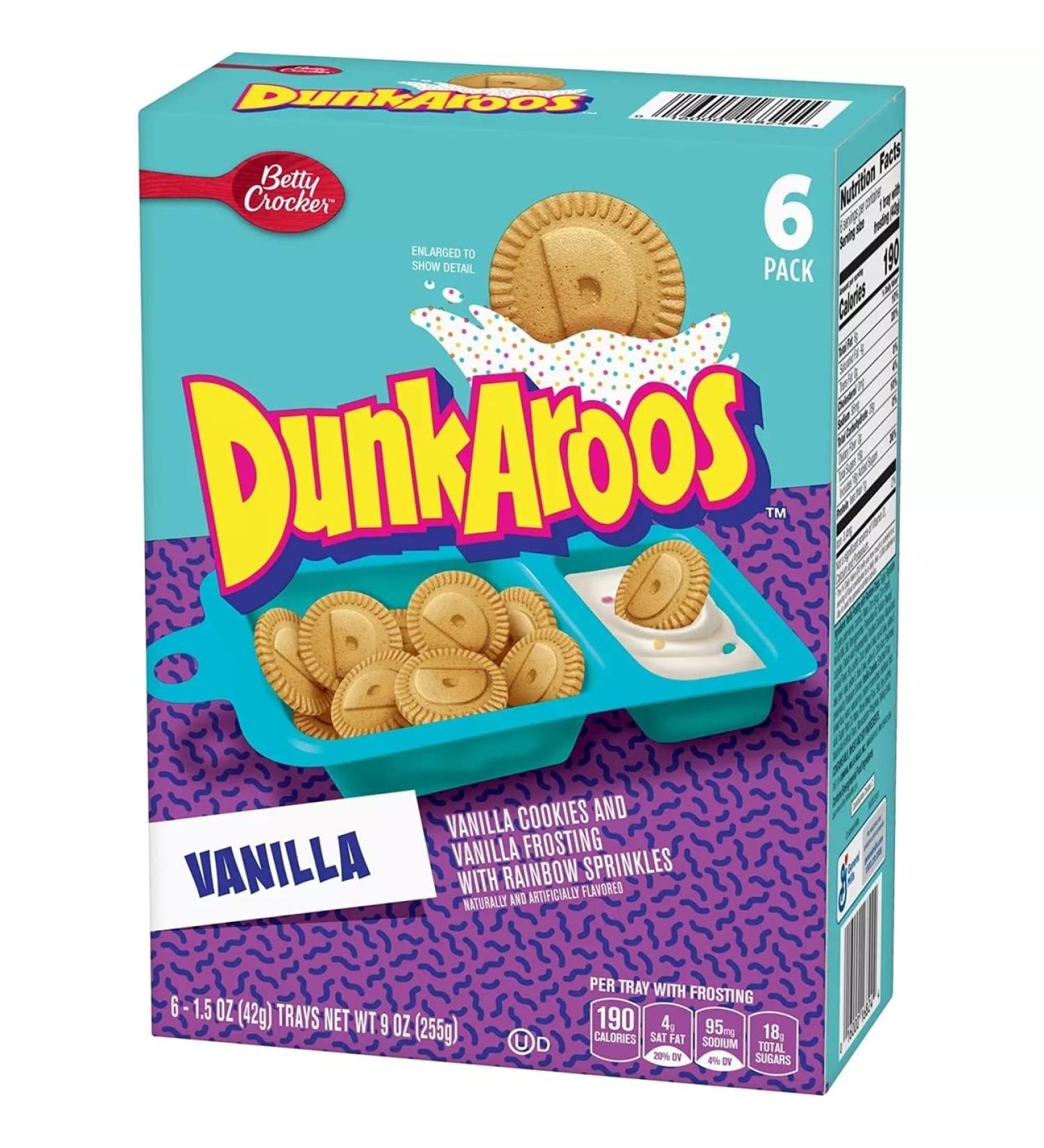 Betty Crocker Dunkaroos Vanilla Cookies with Rainbow Sprinkles 9 Oz (6-Pack) - Buy Online on GoSupps.com