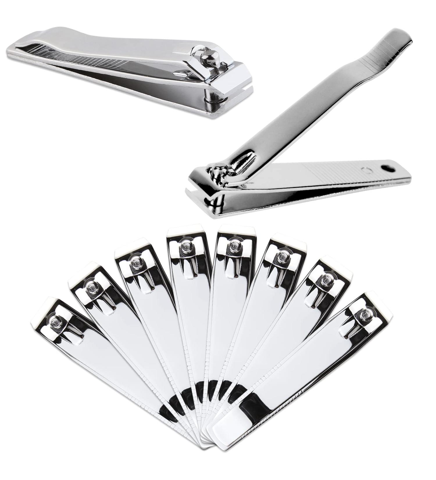 Beauticom 11pcs Large Stainless Steel Nail Clipper Set - Professional Ultra Sharp Cutters for Acrylic Nails Grooming and Manicure - Buy Online on GoSupps.com