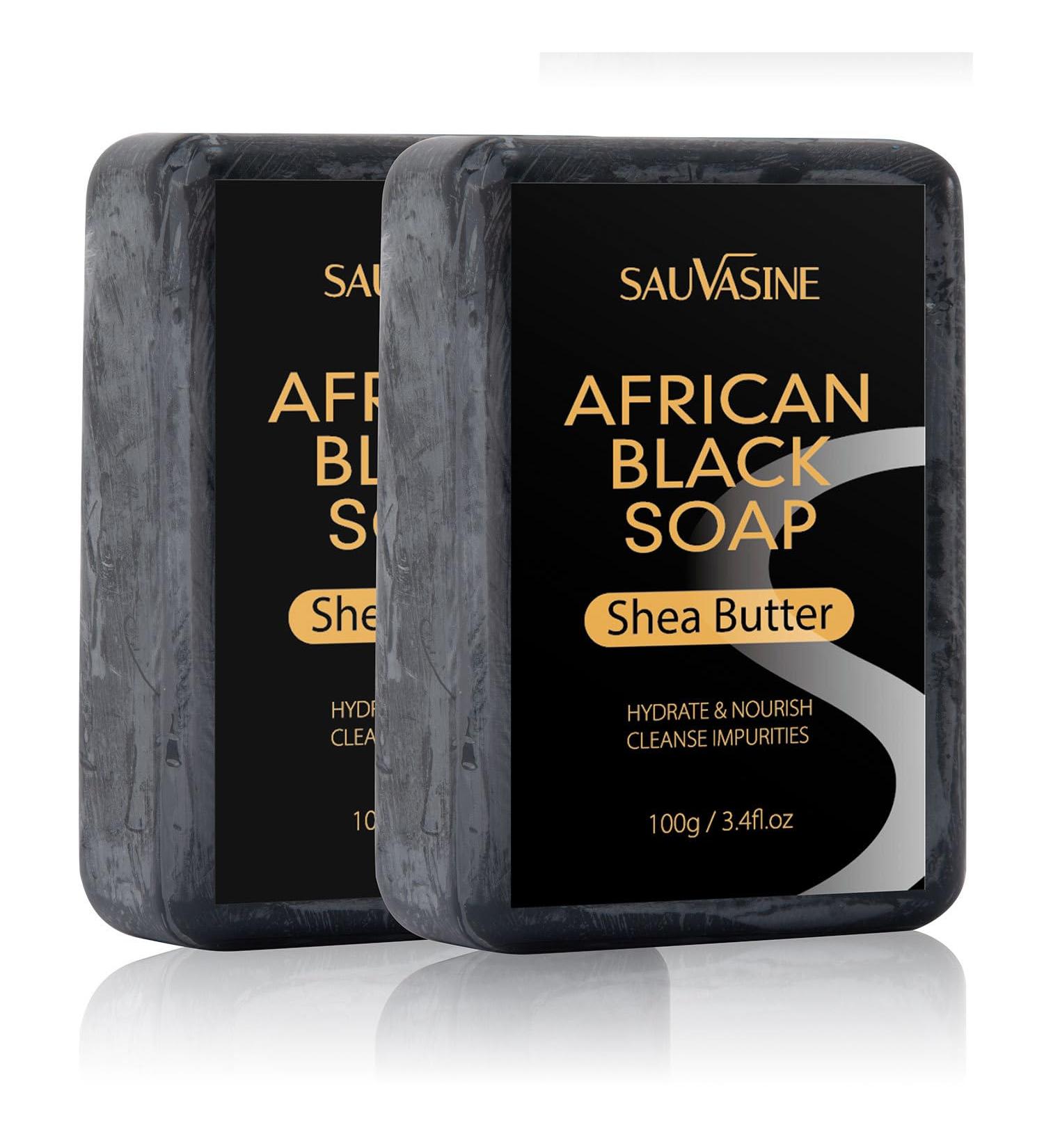 African Black Soap with Shea Butter | Moisturizing & Cleansing Skin Care for Face & Body - Natural Skincare Solution - Buy Online on GoSupps.com