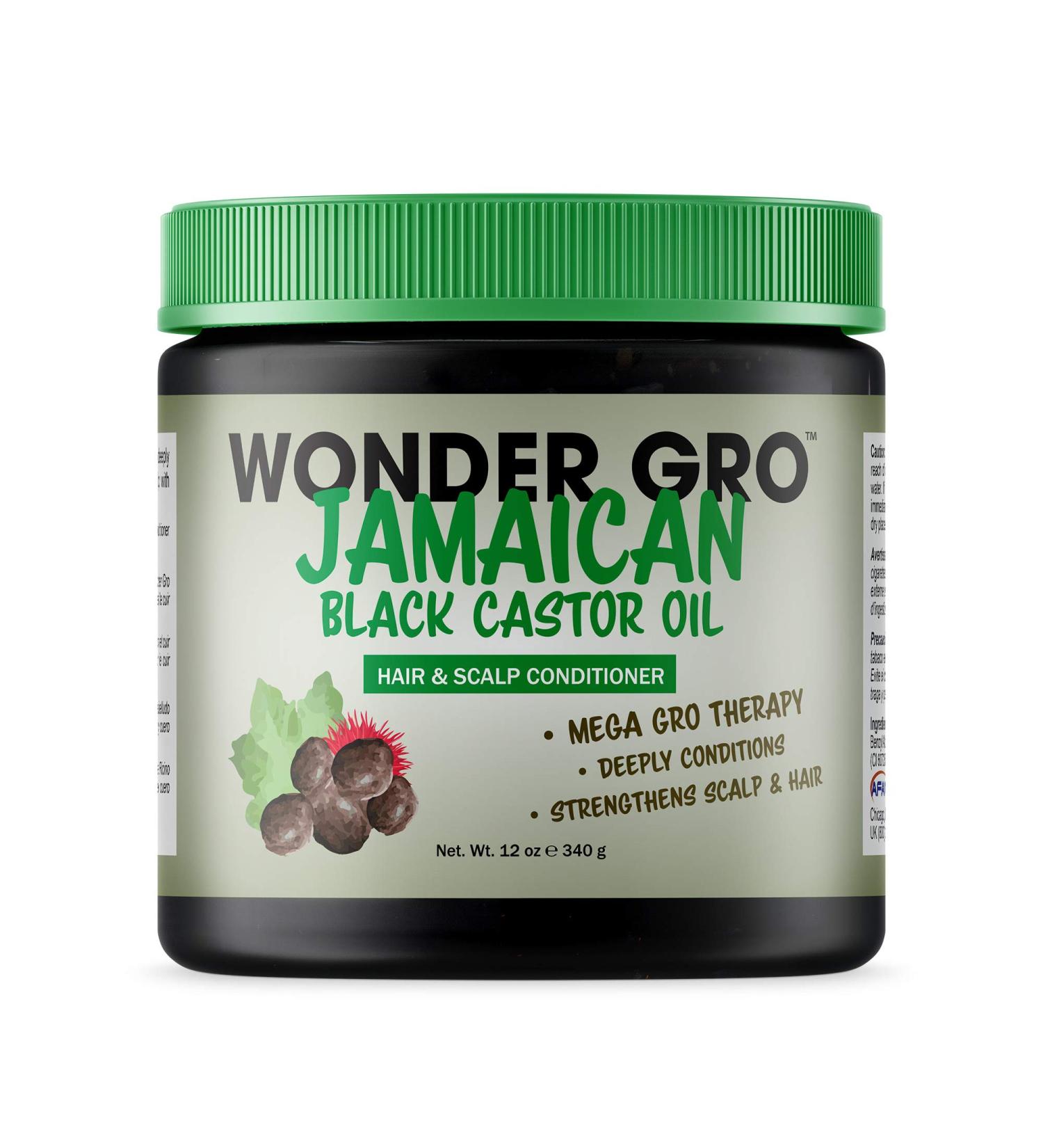 Wonder Gro Jamaican Black Castor Oil Hair Grease Styling Conditioner 12 fl oz | Strengthens and Promotes Mega Hair Growth - Buy Online on GoSupps.com