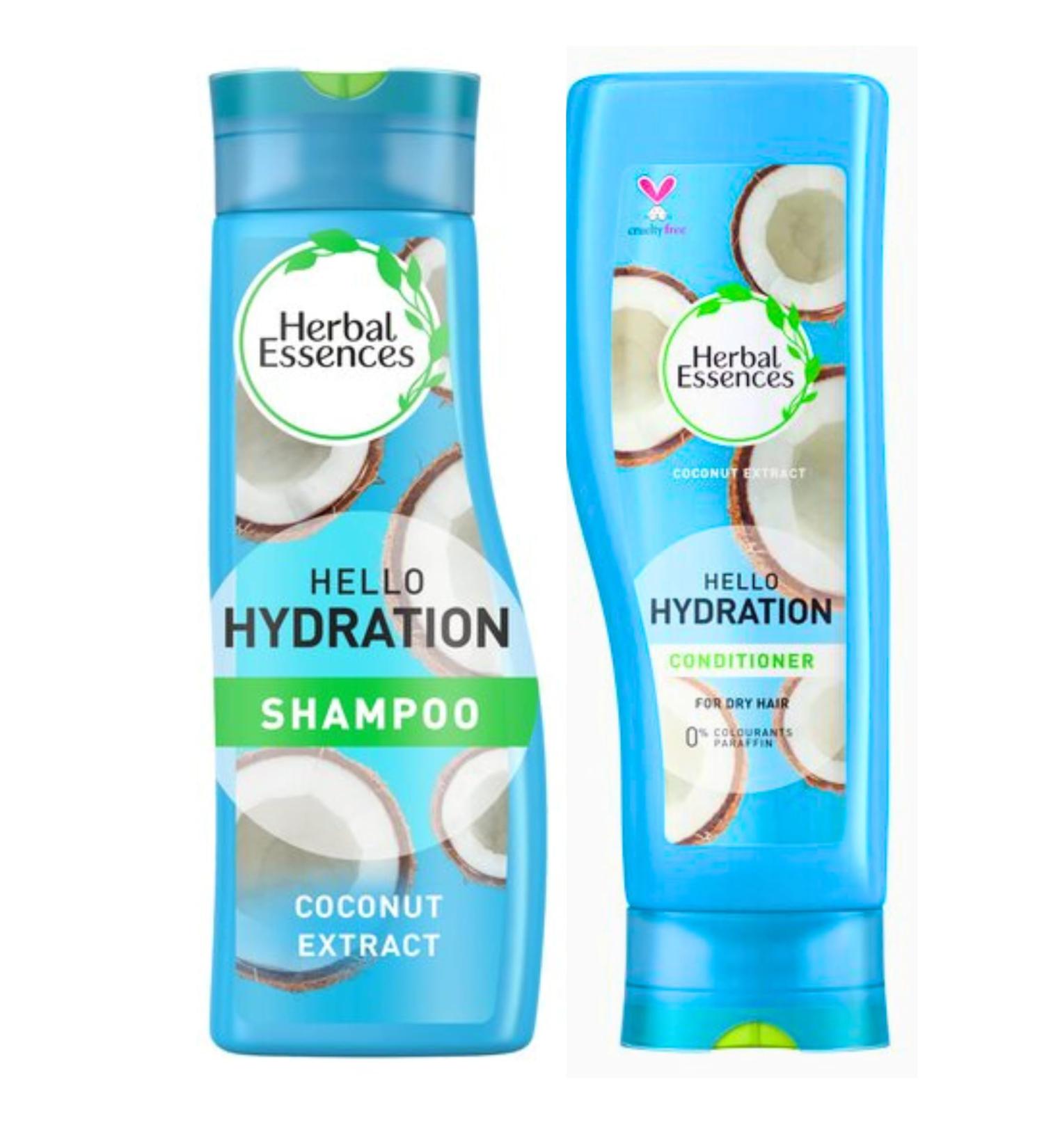 Herbal Essences Hello Hydration Set - Coconut Scent Shampoo & Conditioner Bundle 2 x 400ml - Buy Online on GoSupps.com