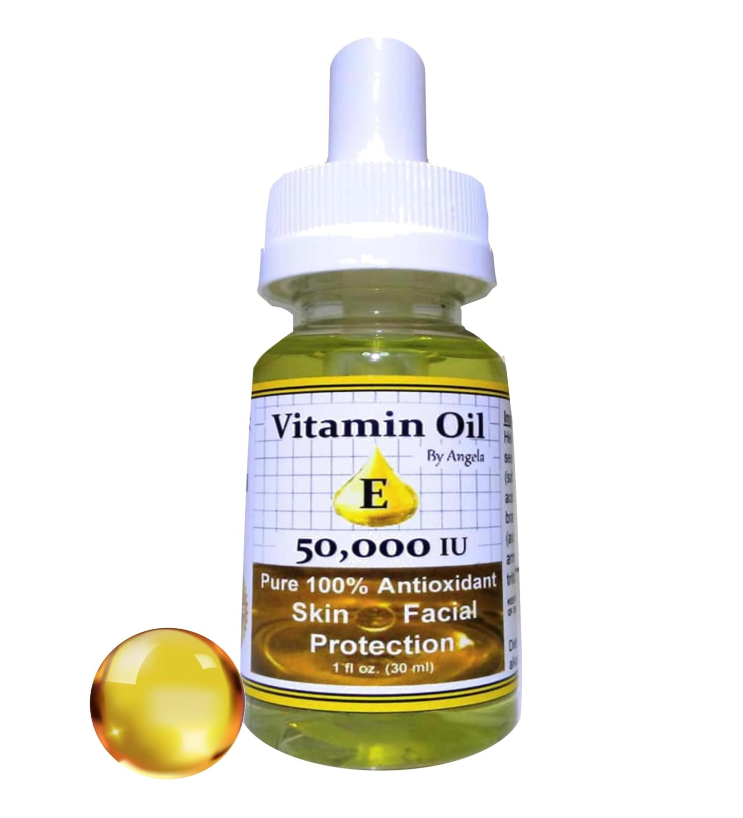 Vitamin E Oil 50 000 IU - Organic Pure Vegan Facial Skin Moisturizer for All Skin Types - Buy Online on GoSupps.com