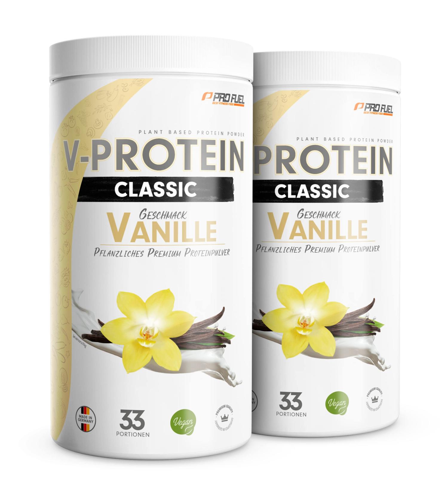 Vegan Protein Powder Vanilla 2x1kg - Soy & Wheat-Free Plant-Based Protein Shake - 75% Protein Content - Optimal Vegan Nutrition - Buy Online on GoSupps.com