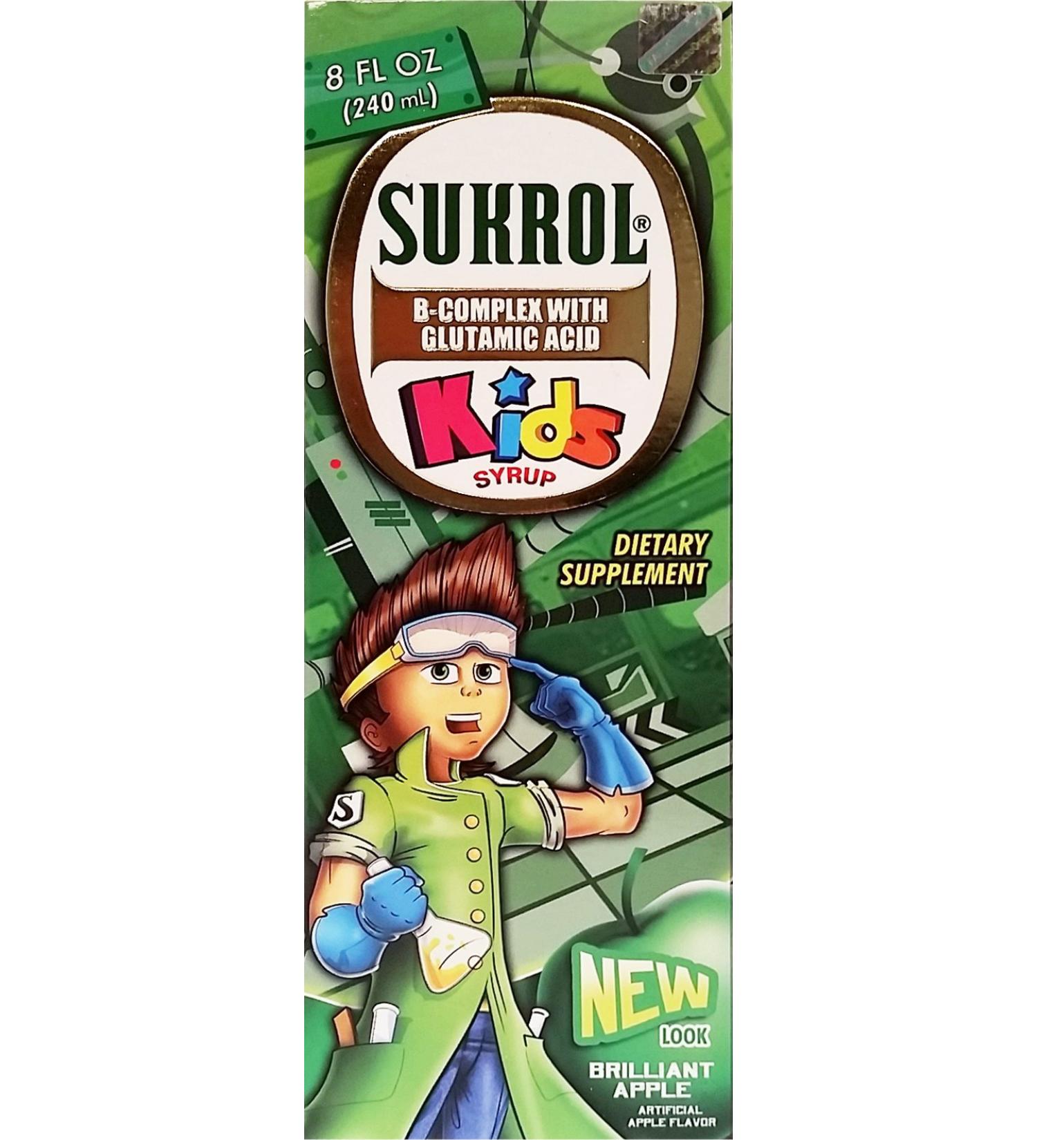 Sukrol Apple Syrup Dietary Supplement 8.11 oz fl - Suplemento Multivitaminico sabor a Manzana (Pack of 1) - Buy Online on GoSupps.com