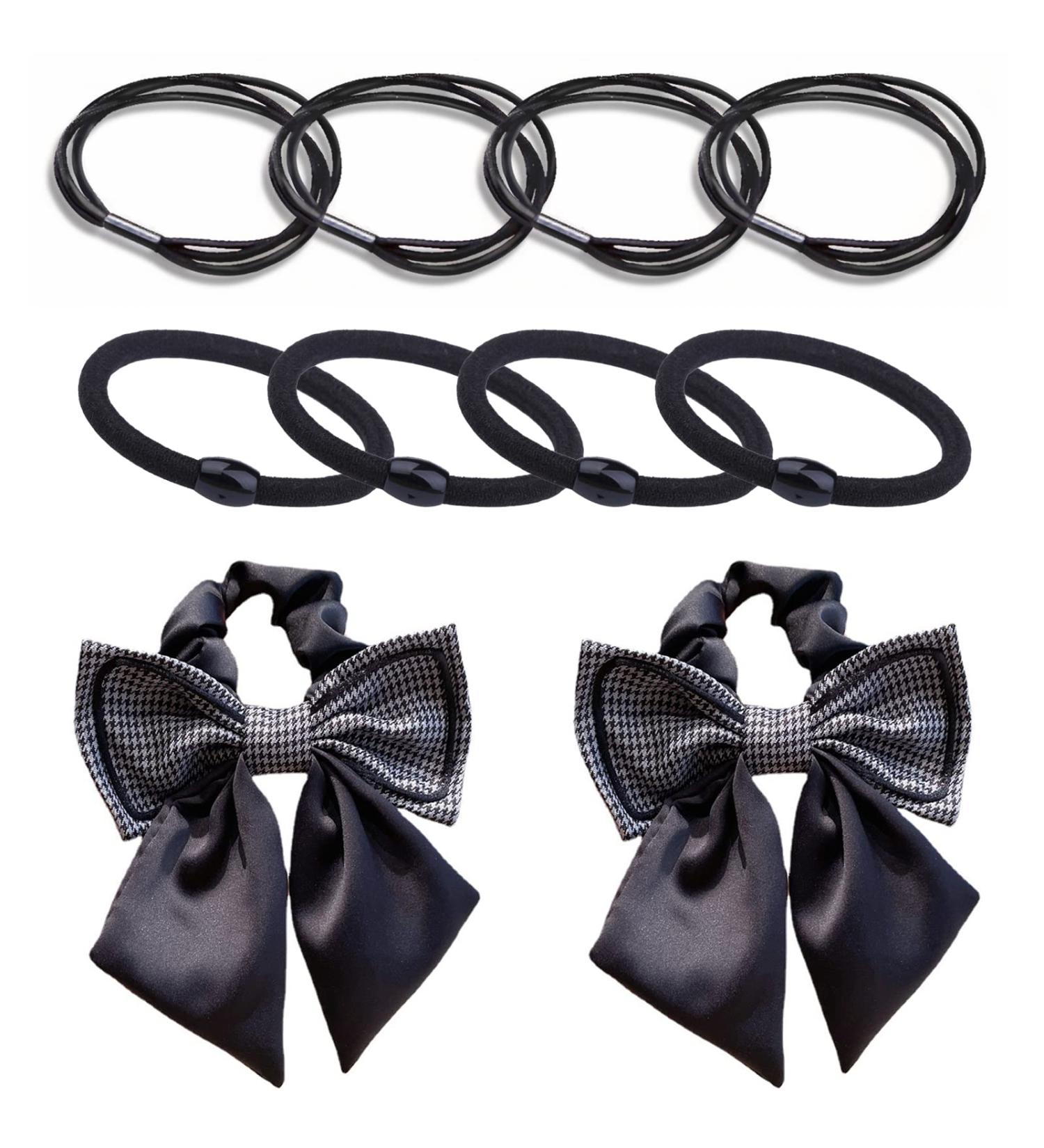 Hair Ties Bow for Thick Hair Satin Scrunchy Bows Hair Scrunchies with Bowknot for Teen Girls Women Ponytail Holder - Buy Online on GoSupps.com