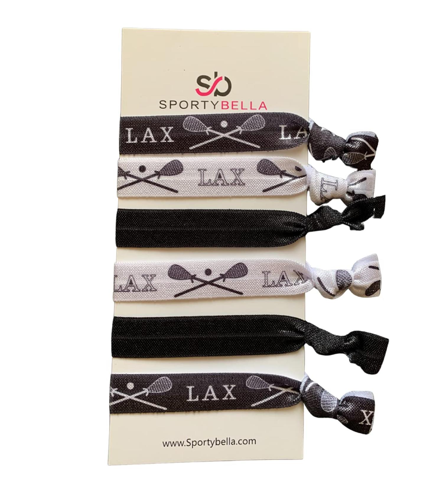 Girls Lacrosse Black Hair Ties Set | No Crease Lacrosse Hair Accessories - Buy Online on GoSupps.com