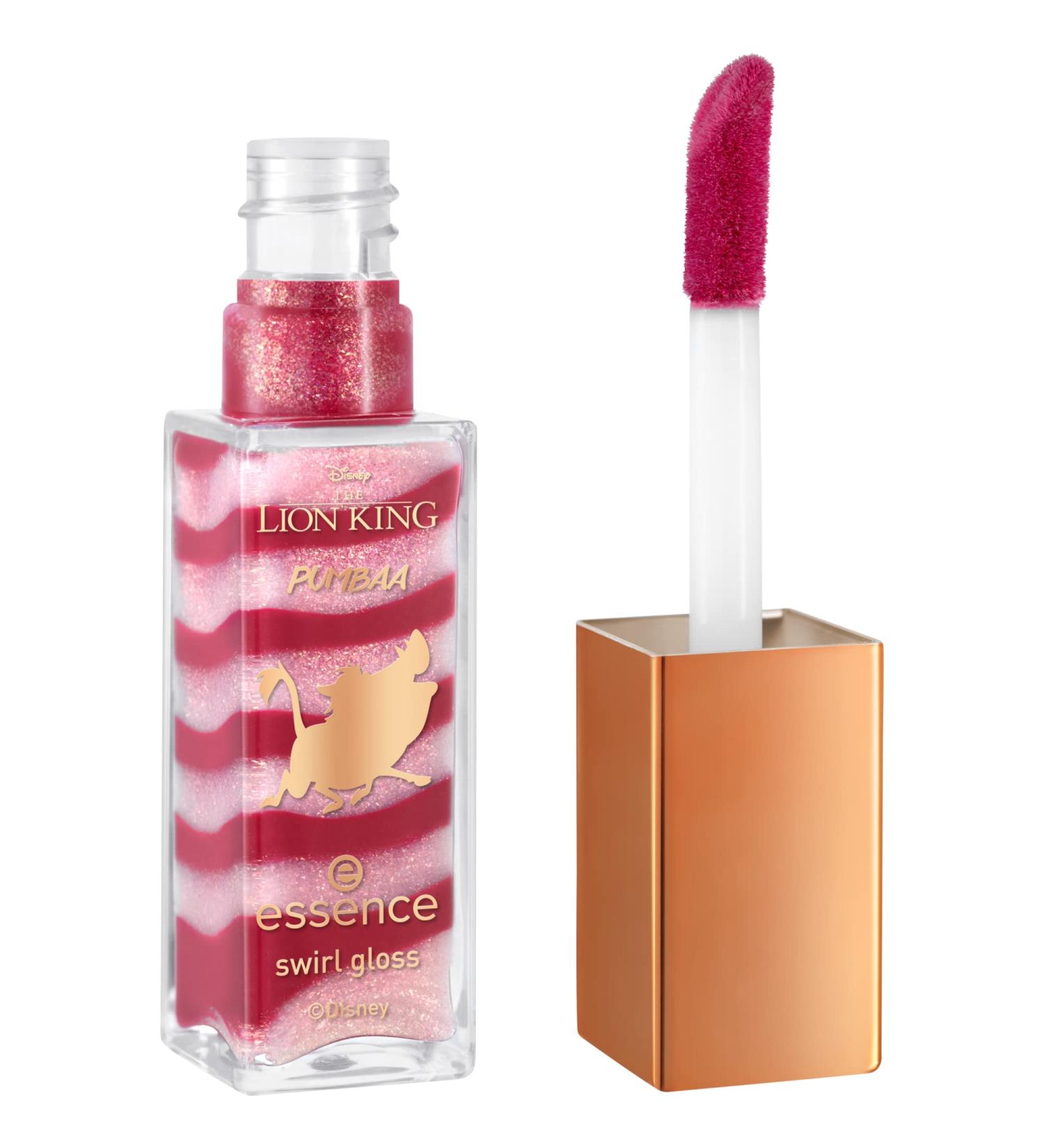 Essence Lion King Swirl Gloss | Limited Edition Disney Collection | 2 Shimmering Shades | Long Lasting Unique Lip Looks | Plump Lips | Vegan & Cruelty Free (02 Lion Sleeps Tonight) - Buy Online on GoSupps.com