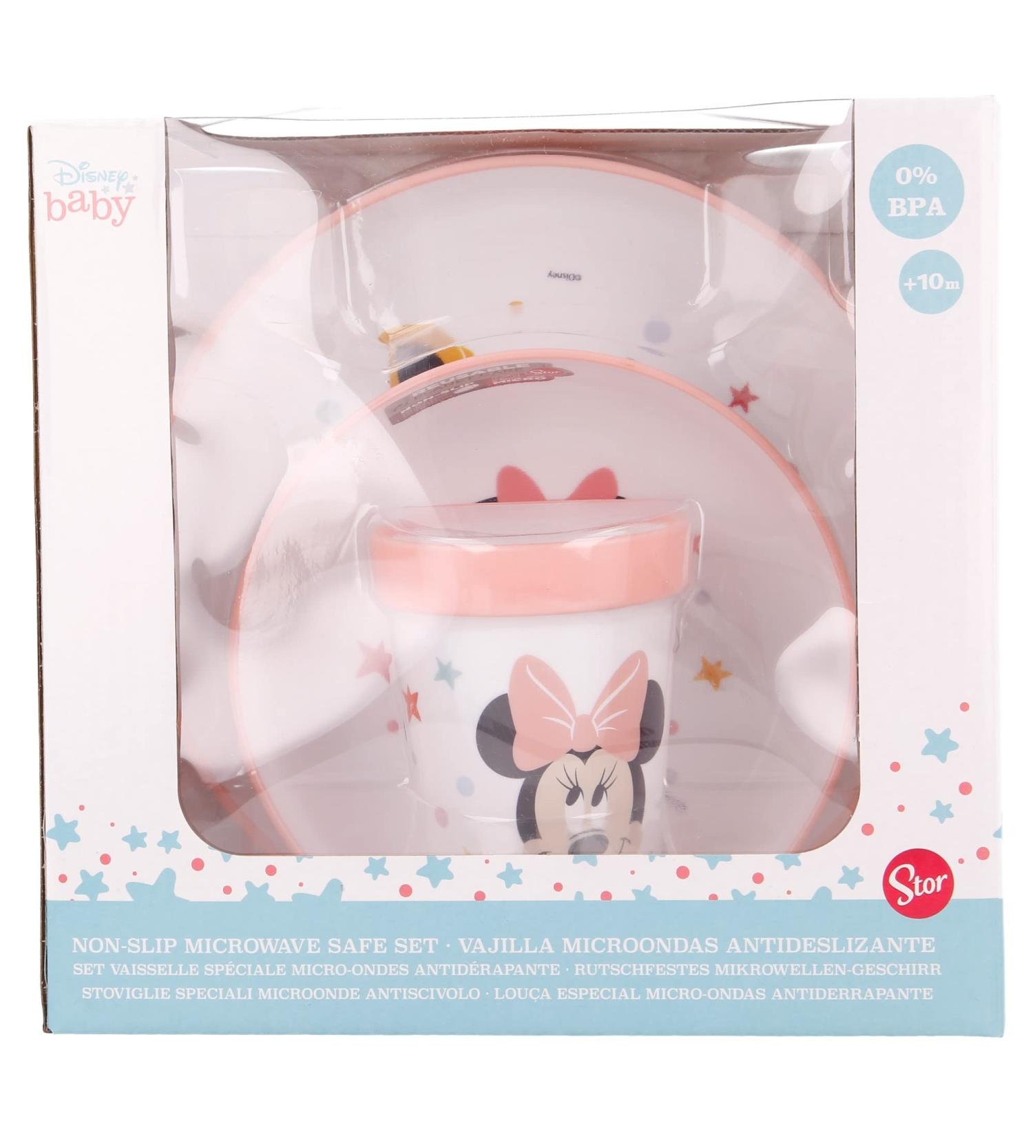 Premium Minnie Mouse Tableware Set - 3-Piece Non-Slip Indigo Dreams Two-Tone Design - Ideal for International Shipping - Buy Online on GoSupps.com