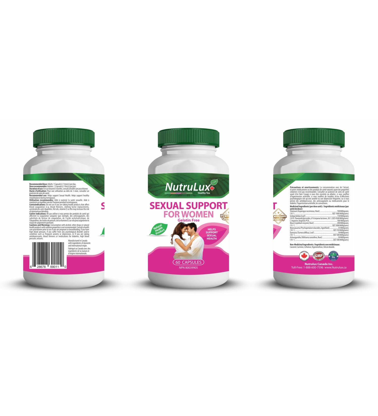 Sexual Support For Women (100 mg Shatavari) Halal Gelatin Free Capsules (Pack of 2)