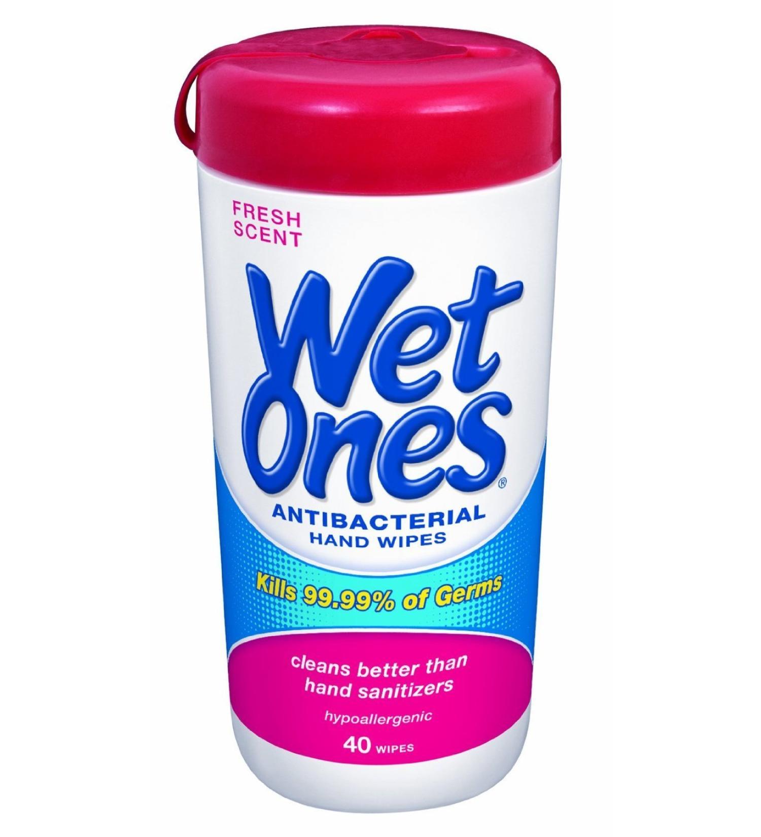WET ONES Antibacterial Hand Wipes Fresh Scent 40 Each 1 Count (Pack of 1)