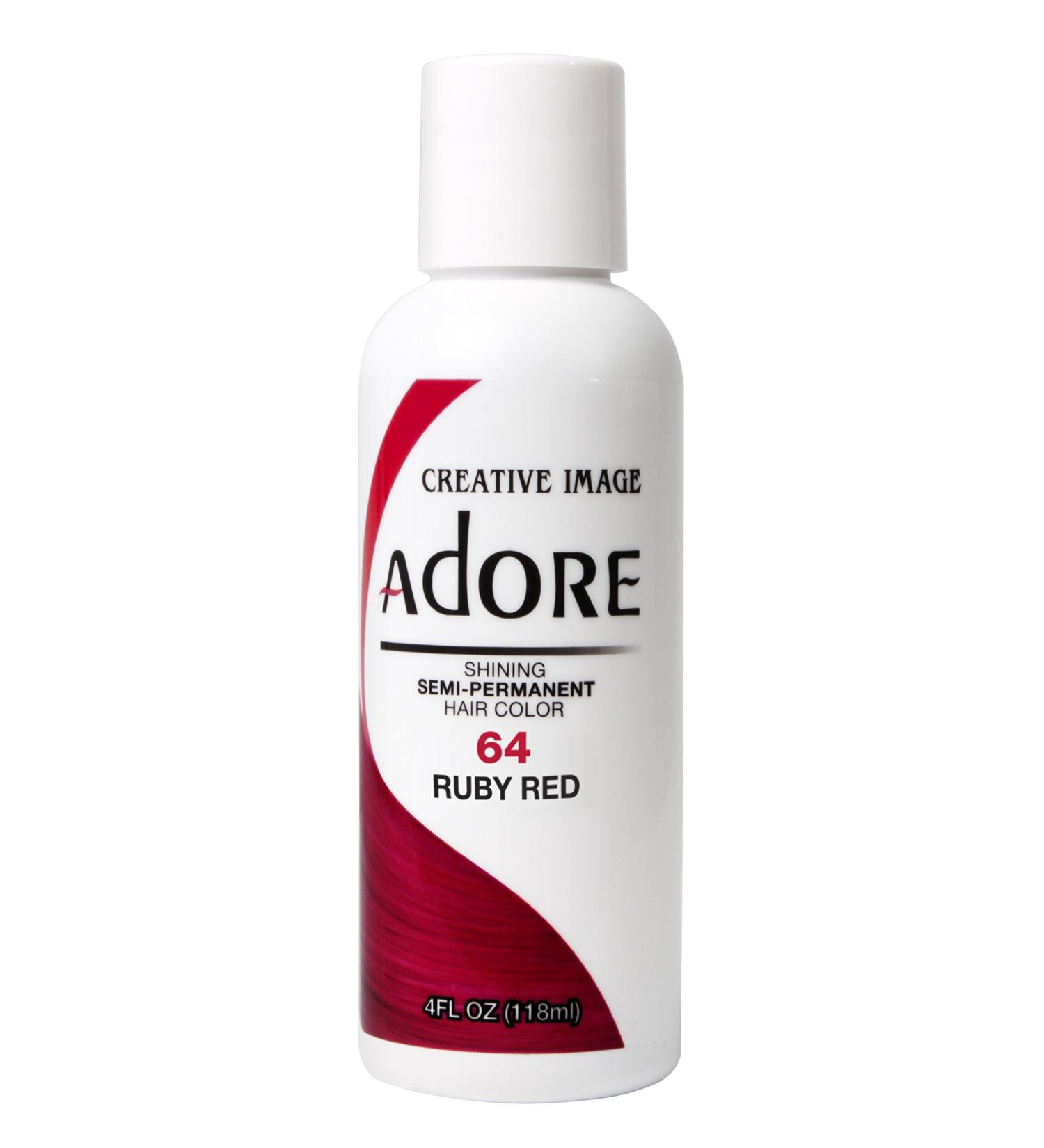 Adore Semi-Permanent Haircolor #064 Ruby Red, 4 Ounce (118ml) 064 Ruby Red 4 Fl Oz (Pack of 1)