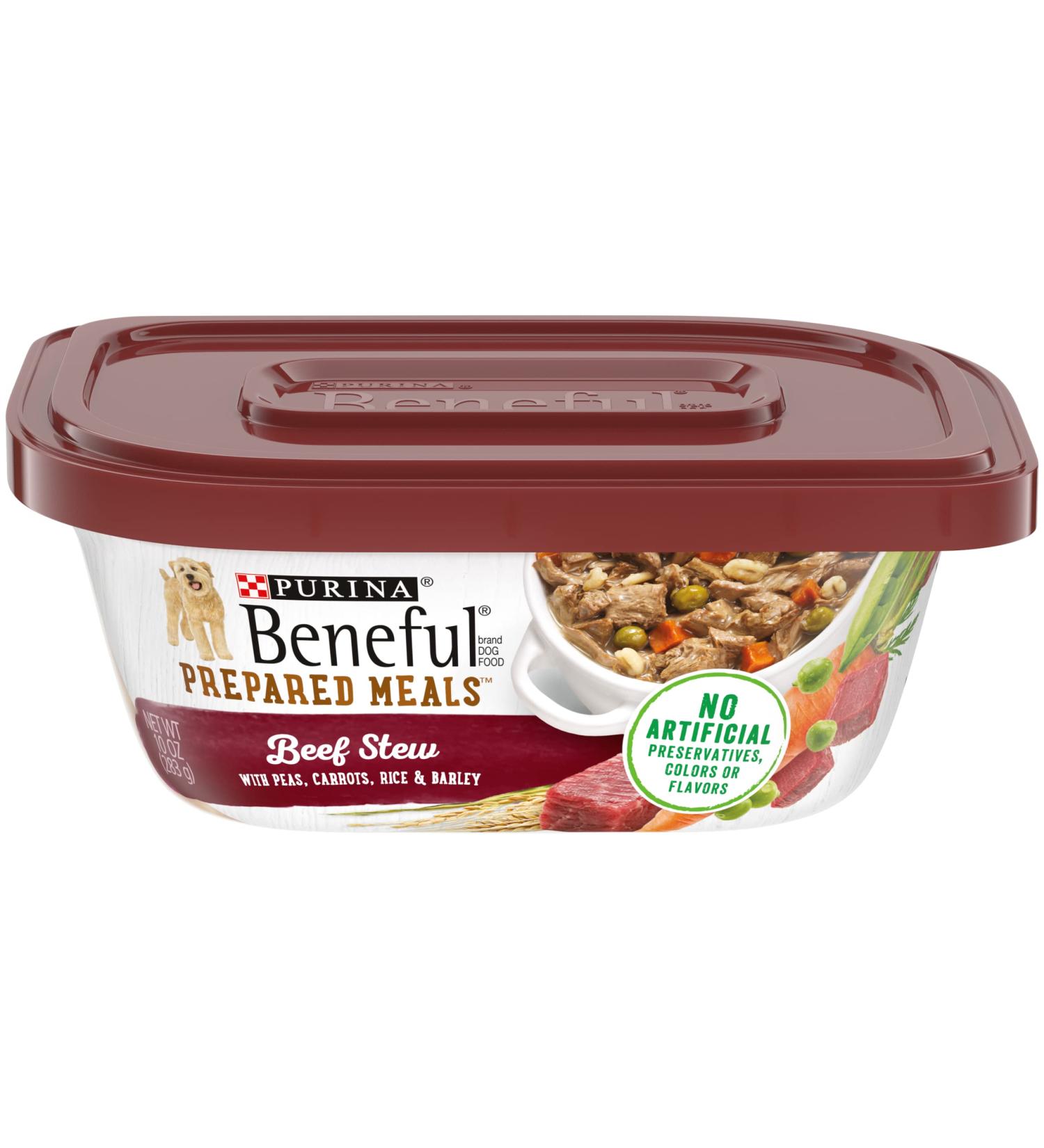 Purina Beneful High Protein Beef Stew Wet Dog Food - 8-Pack of 10 oz. Tubs - Buy Online on GoSupps.com