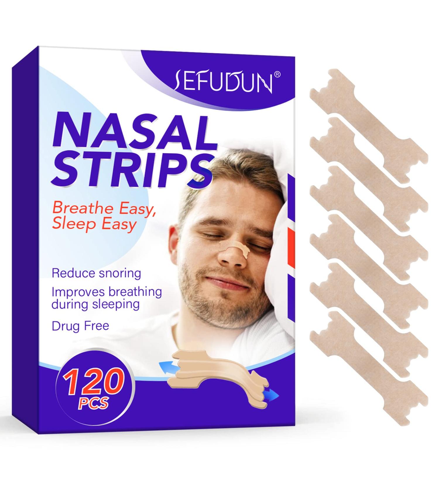Tiuedu Nasal Strips 120 Count - Anti Snoring & Nasal Congestion Relief, Drug-Free, for Better Sleep - Buy Online on GoSupps.com