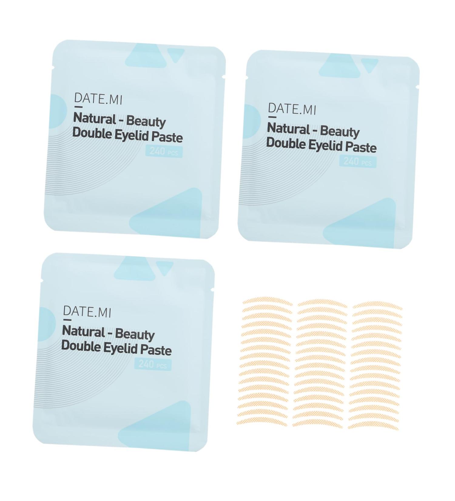 Ipetboom 3 Sets Double Eyelid Sticker Eyelid Lifters Tape Hooded Eyelid Tape Invisible Eyelid Sticker Double Eyelid Tape Eyelid Strips Double Sided Eyelid Tape Non-Permanent Supplies Fiber 8.2X7.5X0.1CM - Buy Online on GoSupps.com