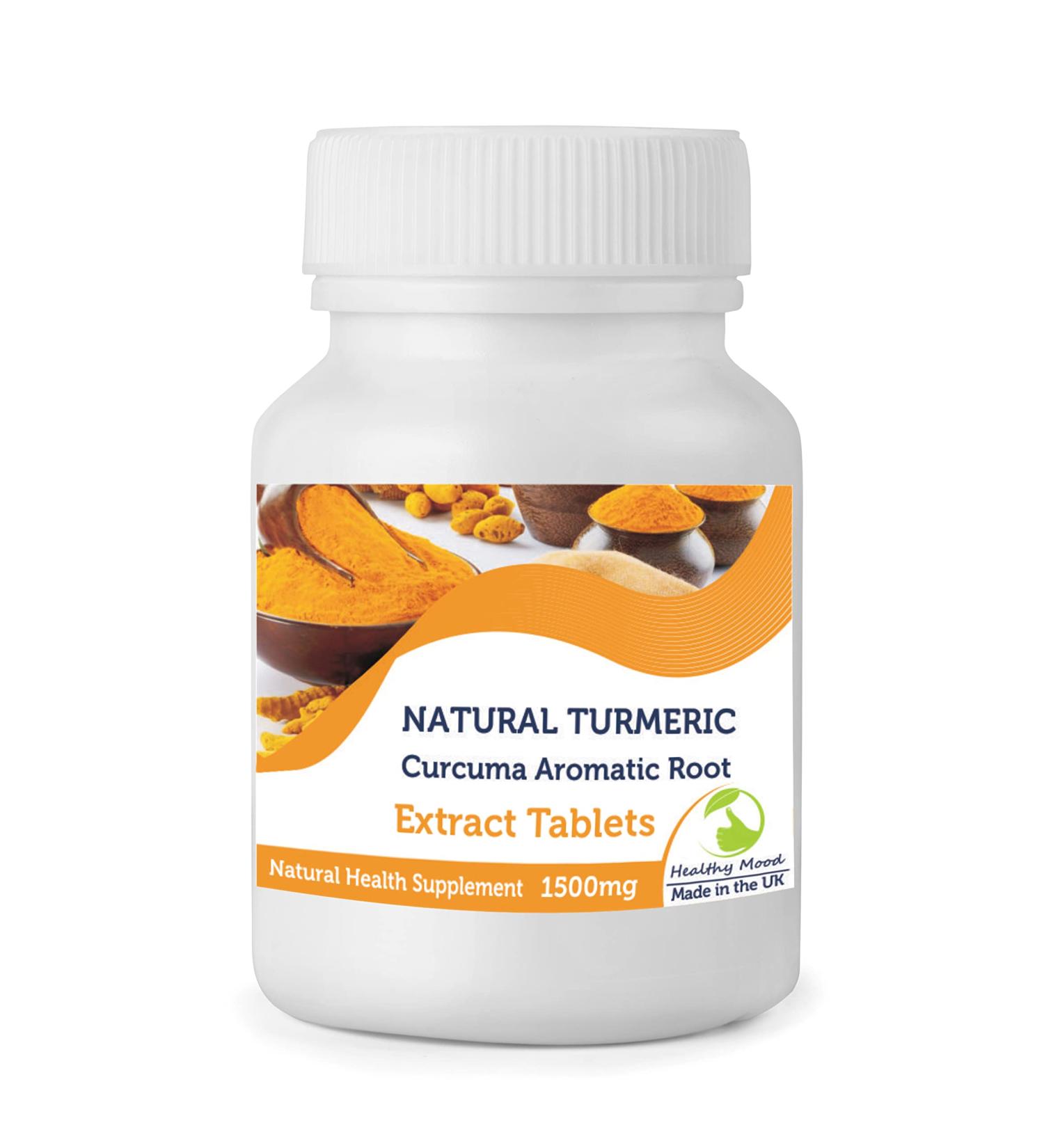 Turmeric 250 Tablets - Curcumin 1500mg Concentrated Extract | Premium Health Supplement - Buy Online on GoSupps.com