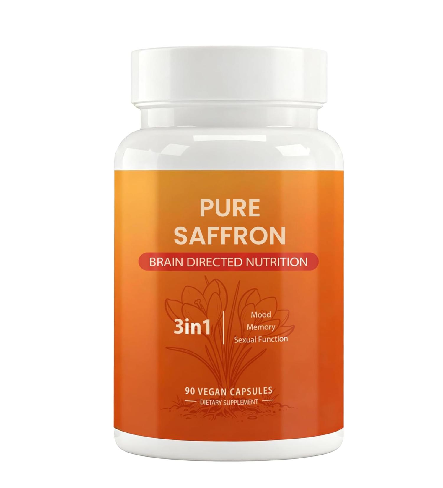 versafy Happy Saffron - 90 Capsules - Potent Blend of Saffron Curcumin & Zinc for Mood & Wellness - Vegan Gluten-Free - Buy Online on GoSupps.com