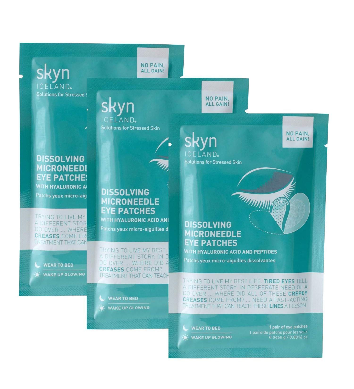 skyn ICELAND Dissolving Eye Patches with Hyaluronic Acid & Peptides - 3 Pairs | Pack of 1 - Buy Online on GoSupps.com