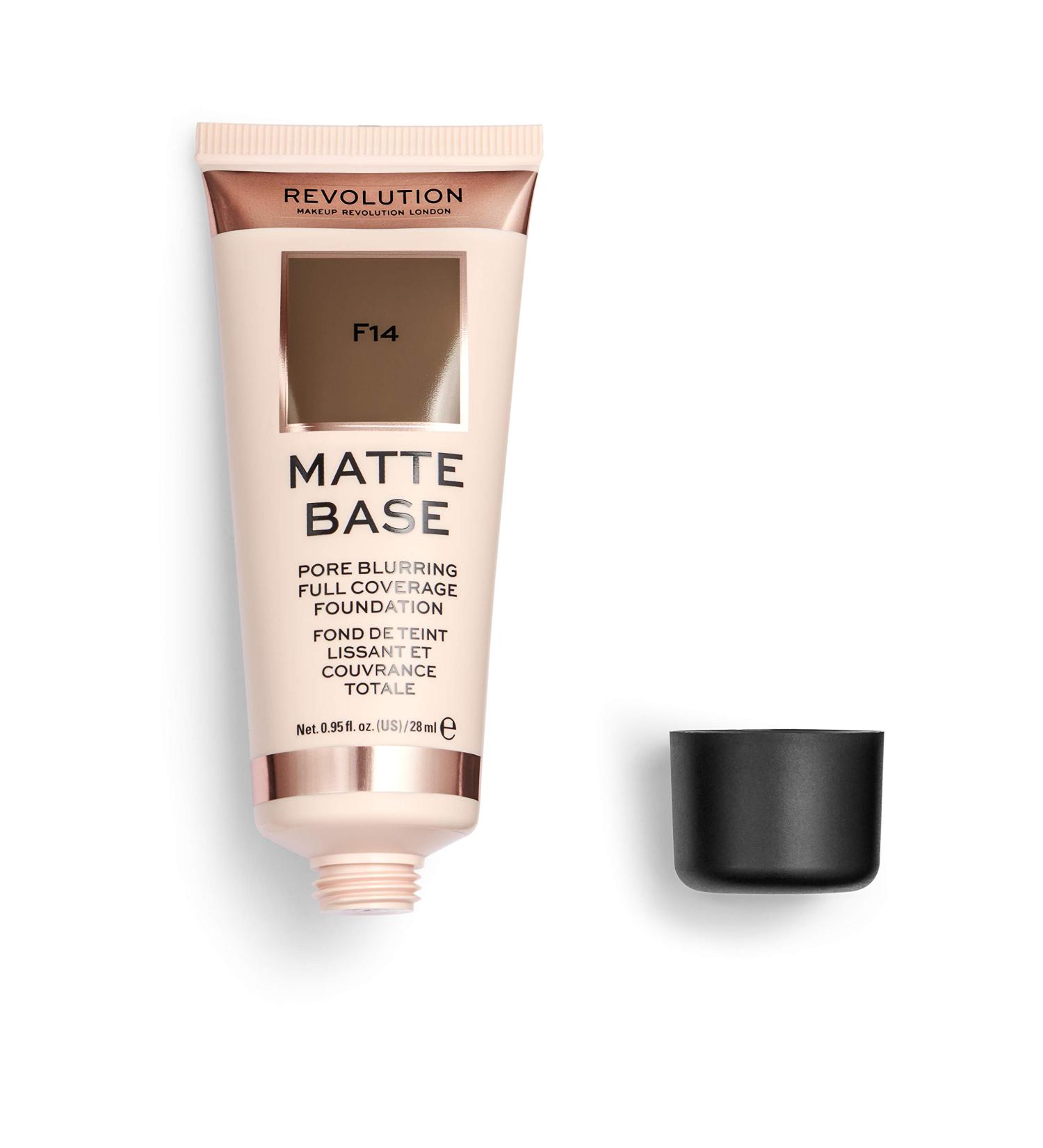 Revolution Beauty London Makeup Revolution Matte Foundation 28ml F14 - Buy Online on GoSupps.com