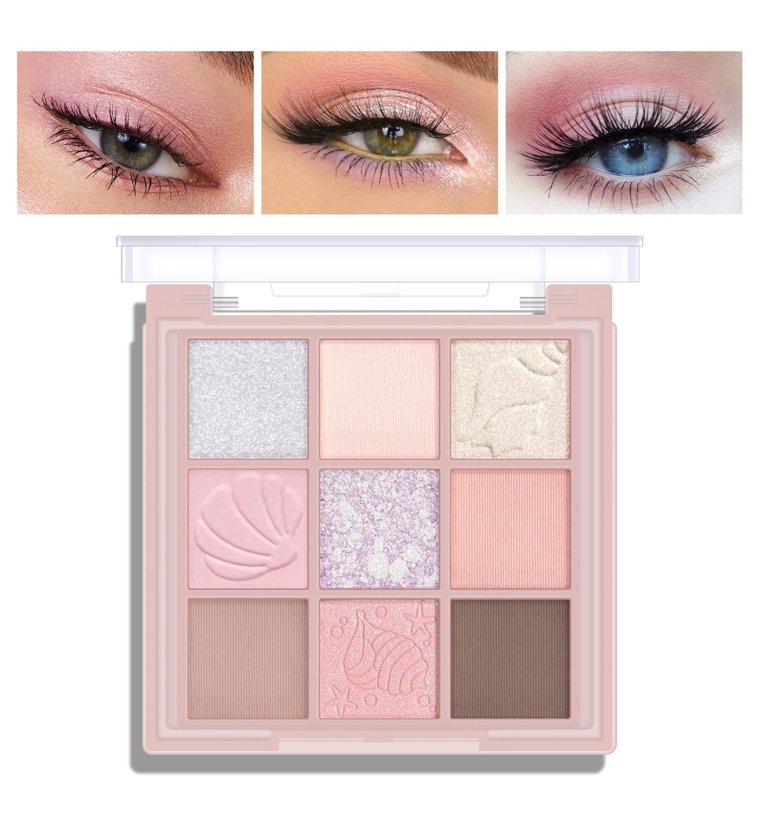 KYDA 9 Colors Warm Tone Eyeshadow Palette - High Pigment Matte & Sparkling Shades for Daily Bright Eyes Makeup - Buy Online on GoSupps.com