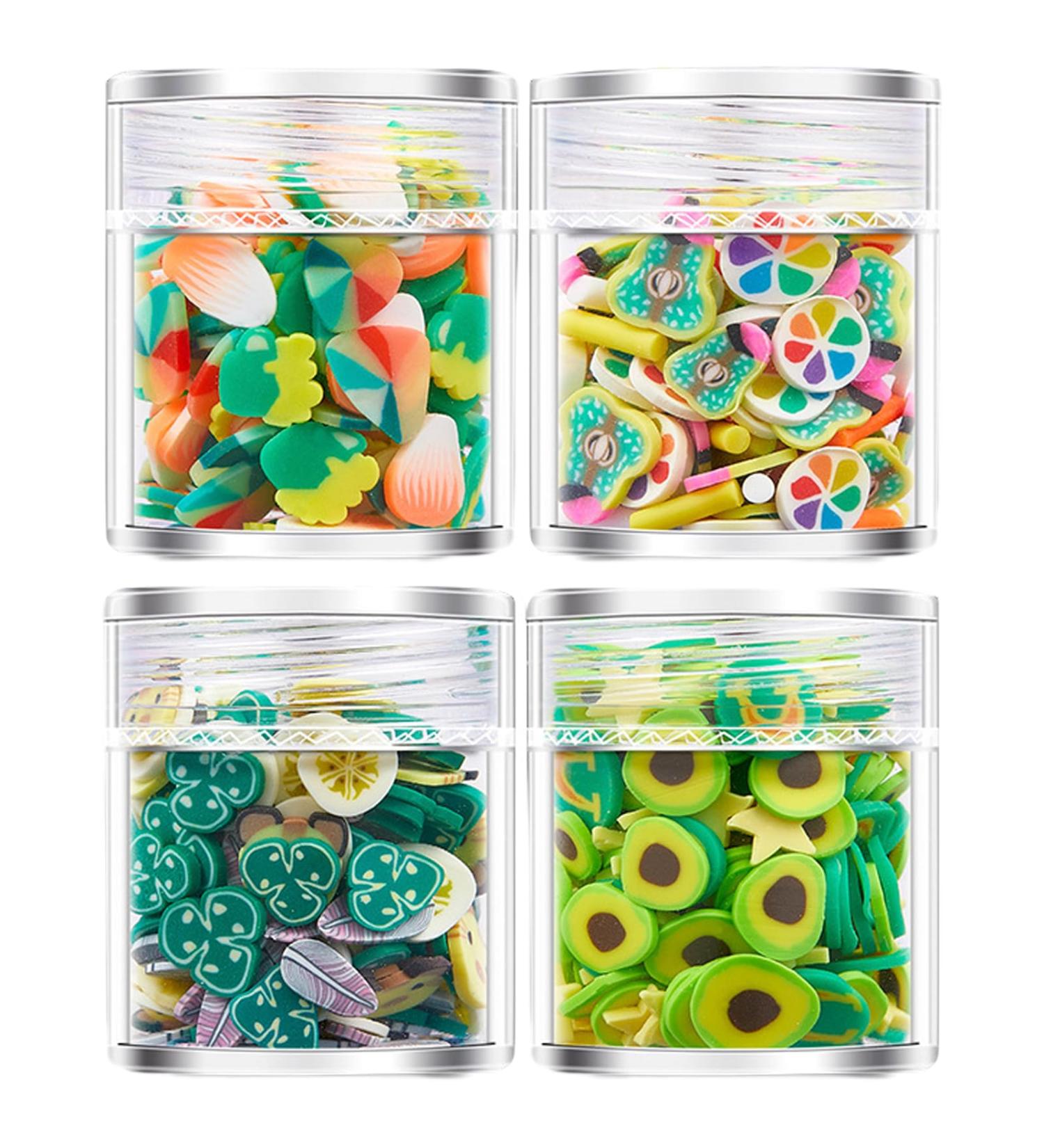 4 Bottles 3D Nail Nail Decoration Nail Adornments Your Nail Look With Eye Catching Ornaments Nail Accessories For Women - Buy Online on GoSupps.com