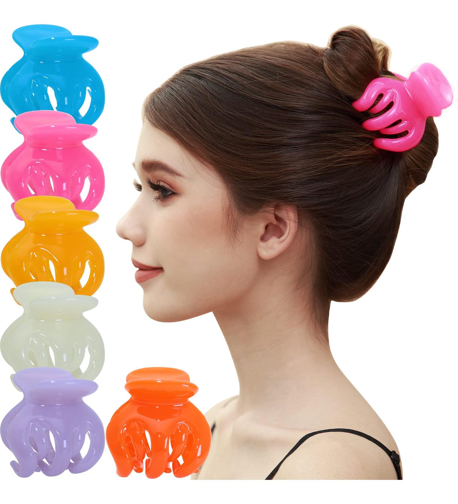 Shop RC Roche 6-Piece Pumpkin Clamp Set - High-Quality Octopus Hair Clips for Women with Interlocking Teeth | Large Colored Multifunctional Claw Clips - Buy Online on GoSupps.com