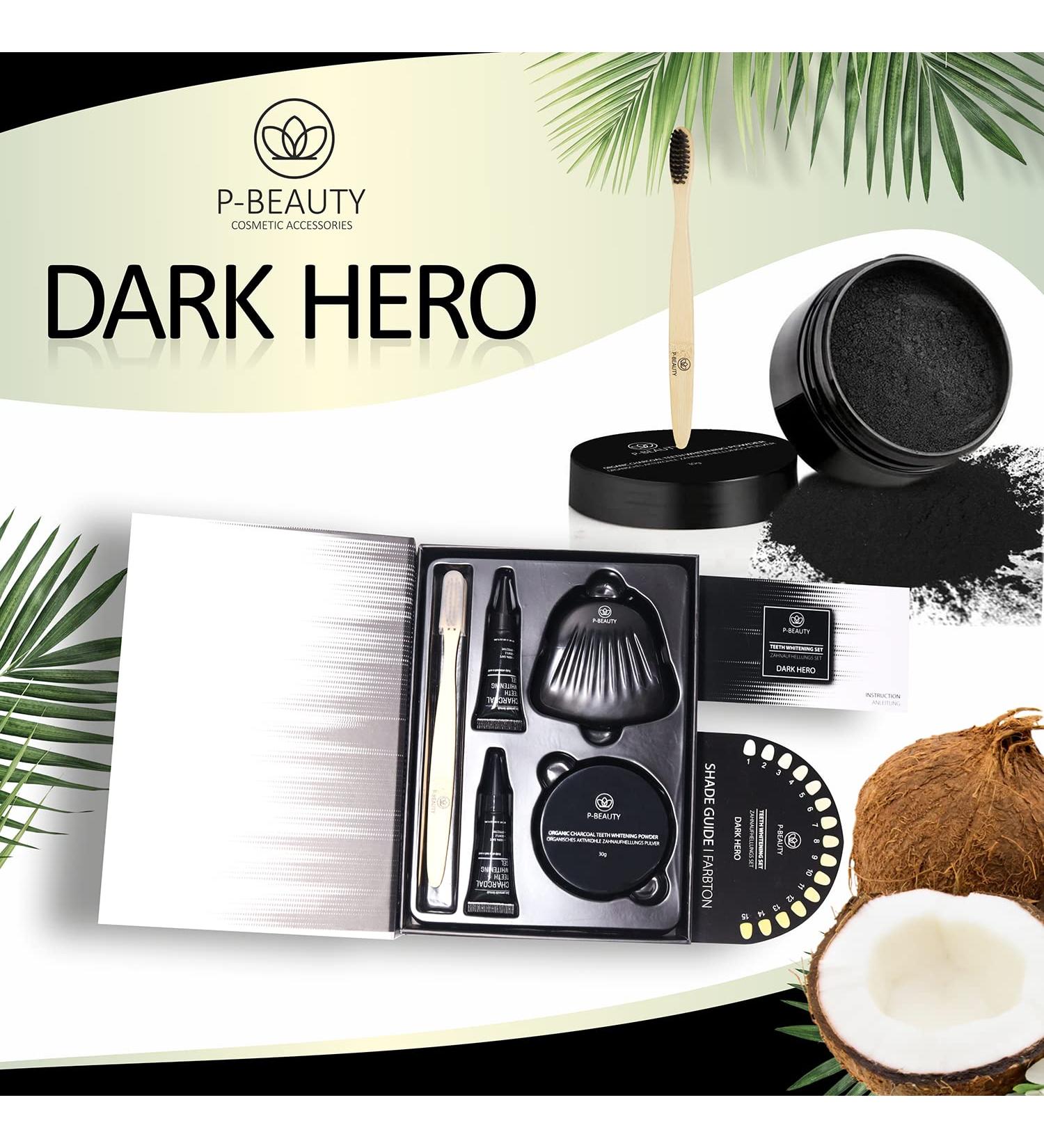 Shop P-Beauty High-Quality Tooth Whitening Set | Activated Carbon Technology for Home & Travel | Bio Teeth Whitening System - Buy Online on GoSupps.com