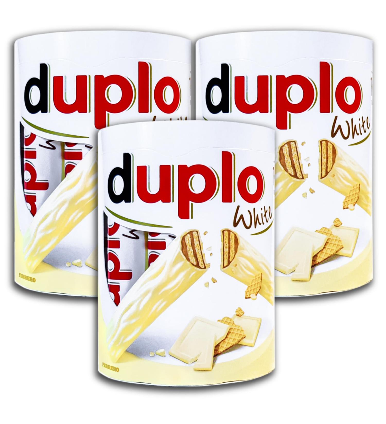 Ferrero Ferrero Duplo White Pack of 3 bars of 182g with wafer nugat cream filling and white chocolate coating