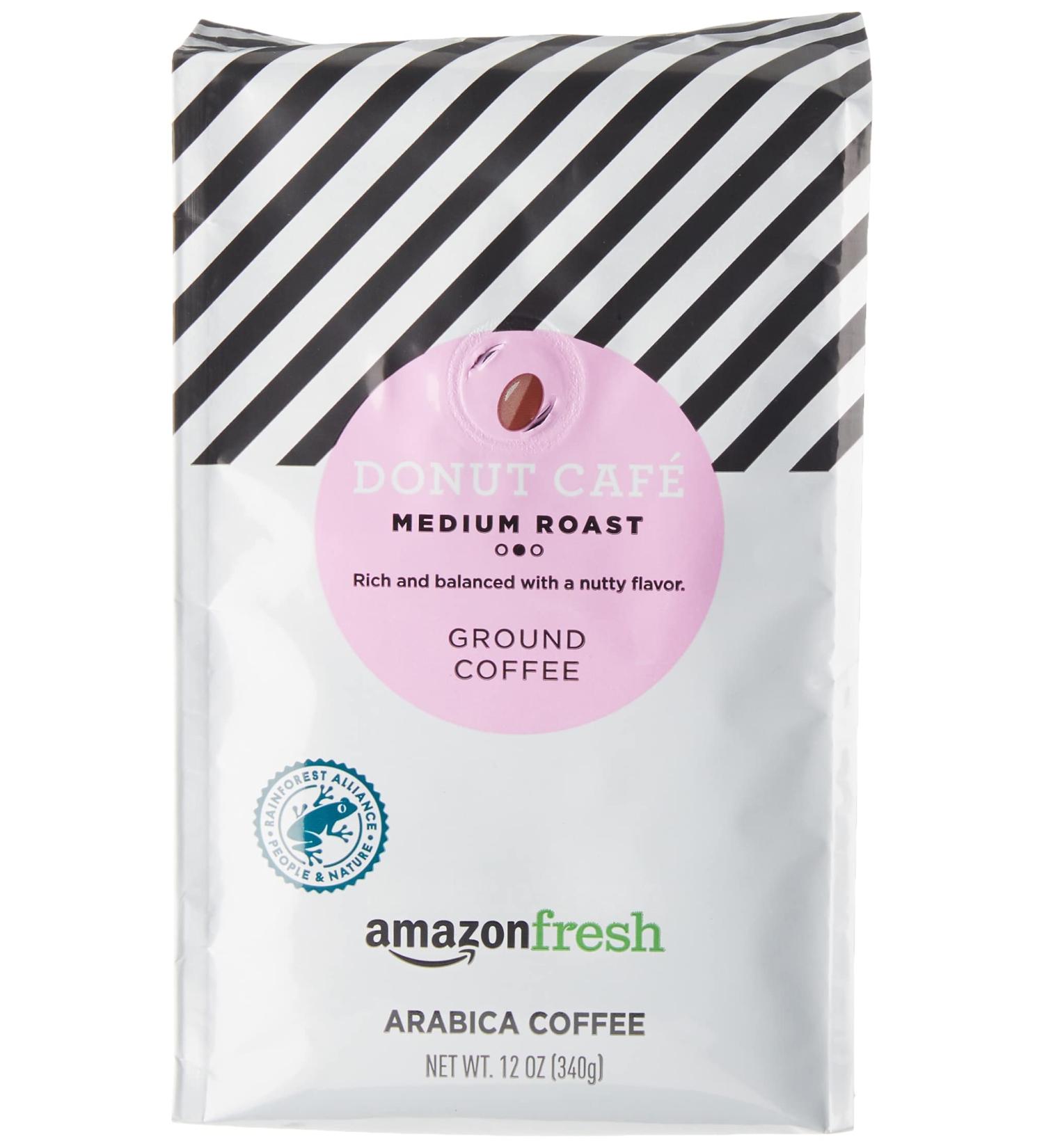 AmazonFresh Donut Cafe Ground Coffee - Medium Roast (12 oz) - Buy Online on GoSupps.com
