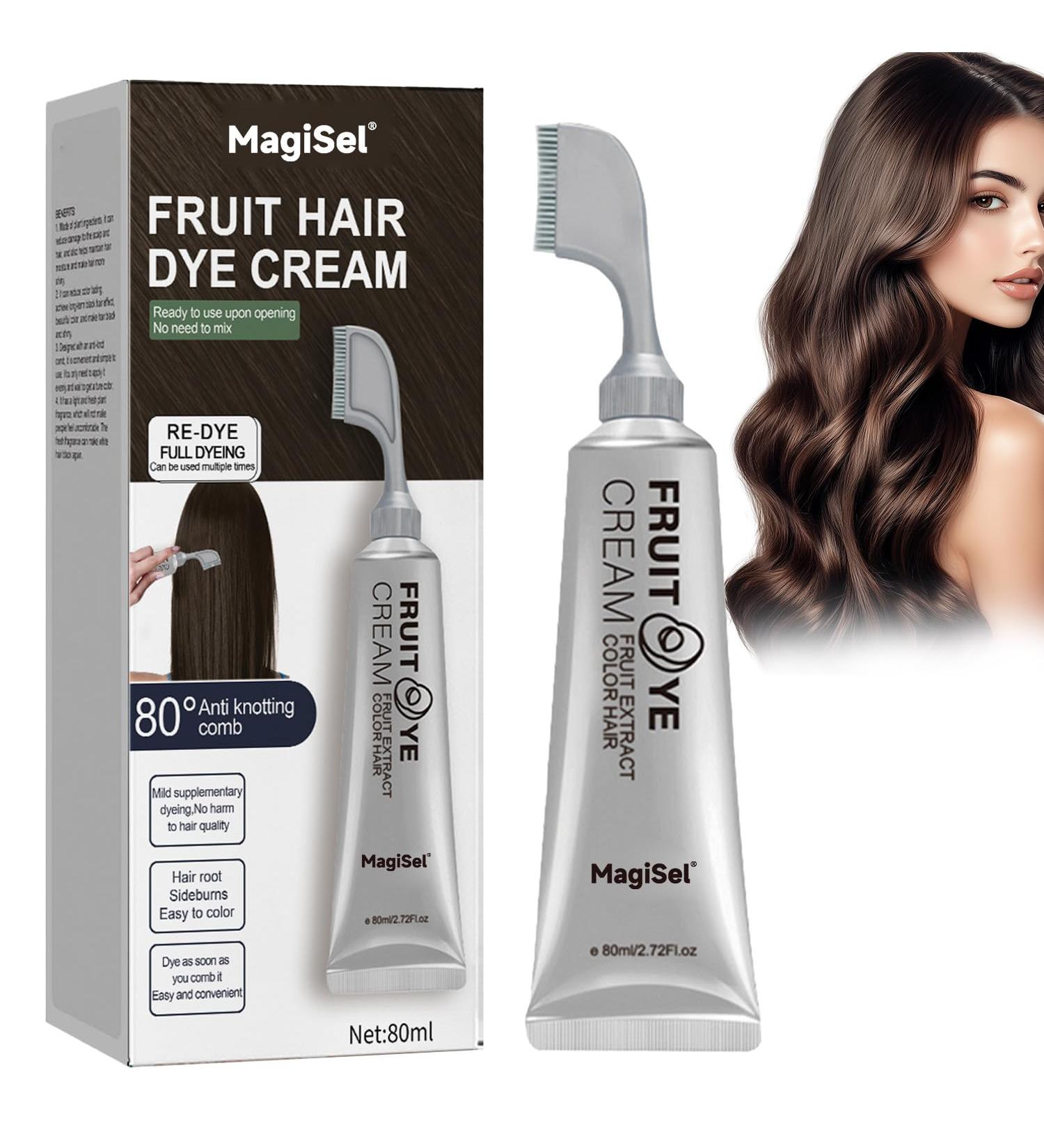 Temporary Brownish Black Hair Color Cr me Colorante 80ML DIY Brownish Black Hair Dye Cream Extrait de Plante avec Peigne Changer Facilement Les Couleurs Convient un usage quotidien - Buy Online on GoSupps.com