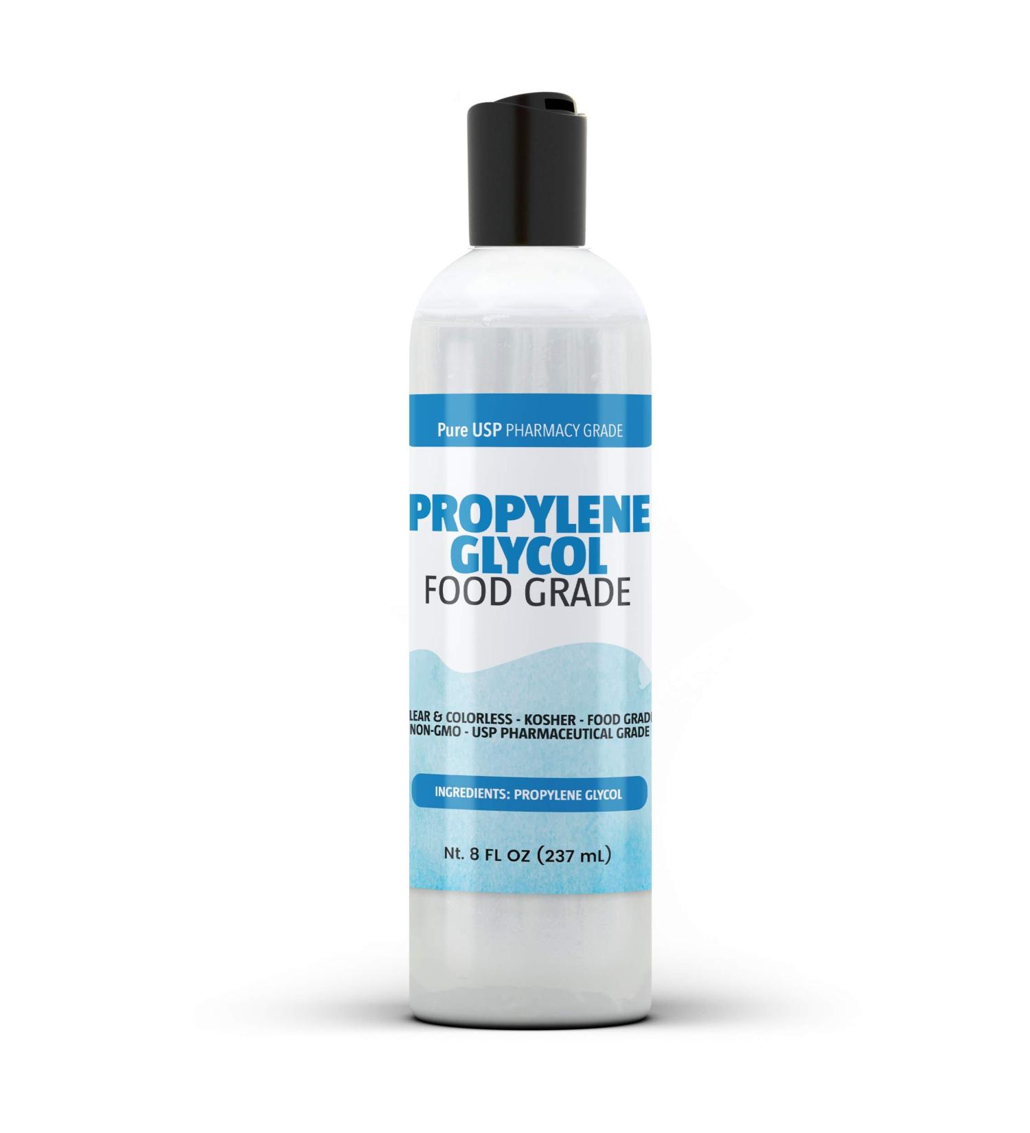 Pure Propylene Glycol (8 oz) - Food Grade Hypoallergenic Moisturizer and Skin Cleanser - Buy Online on GoSupps.com