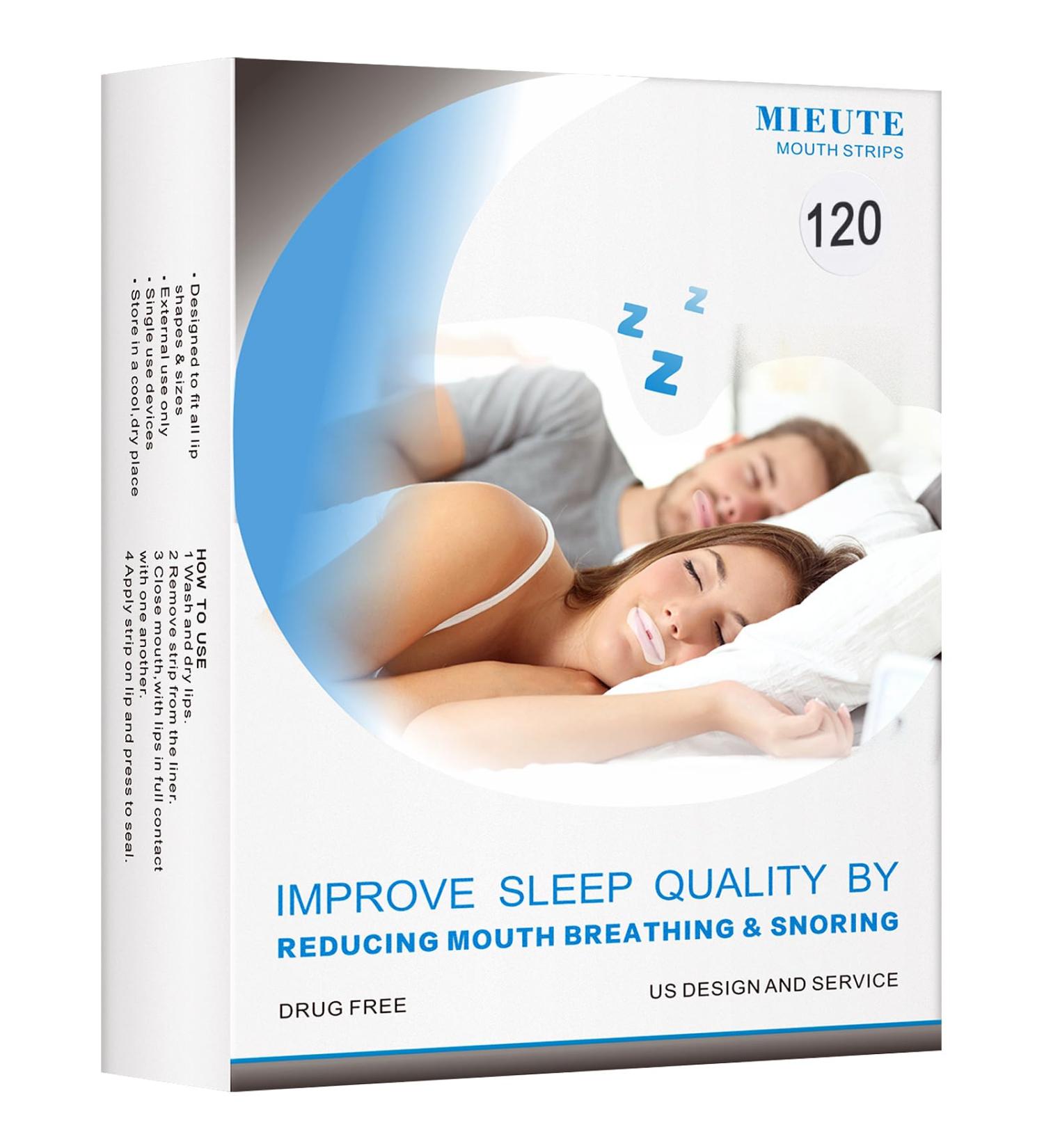 MIEUTE Sleep Mouth Tape - 120Pcs for Better Nose Breathing and Snoring Relief - Buy Online on GoSupps.com