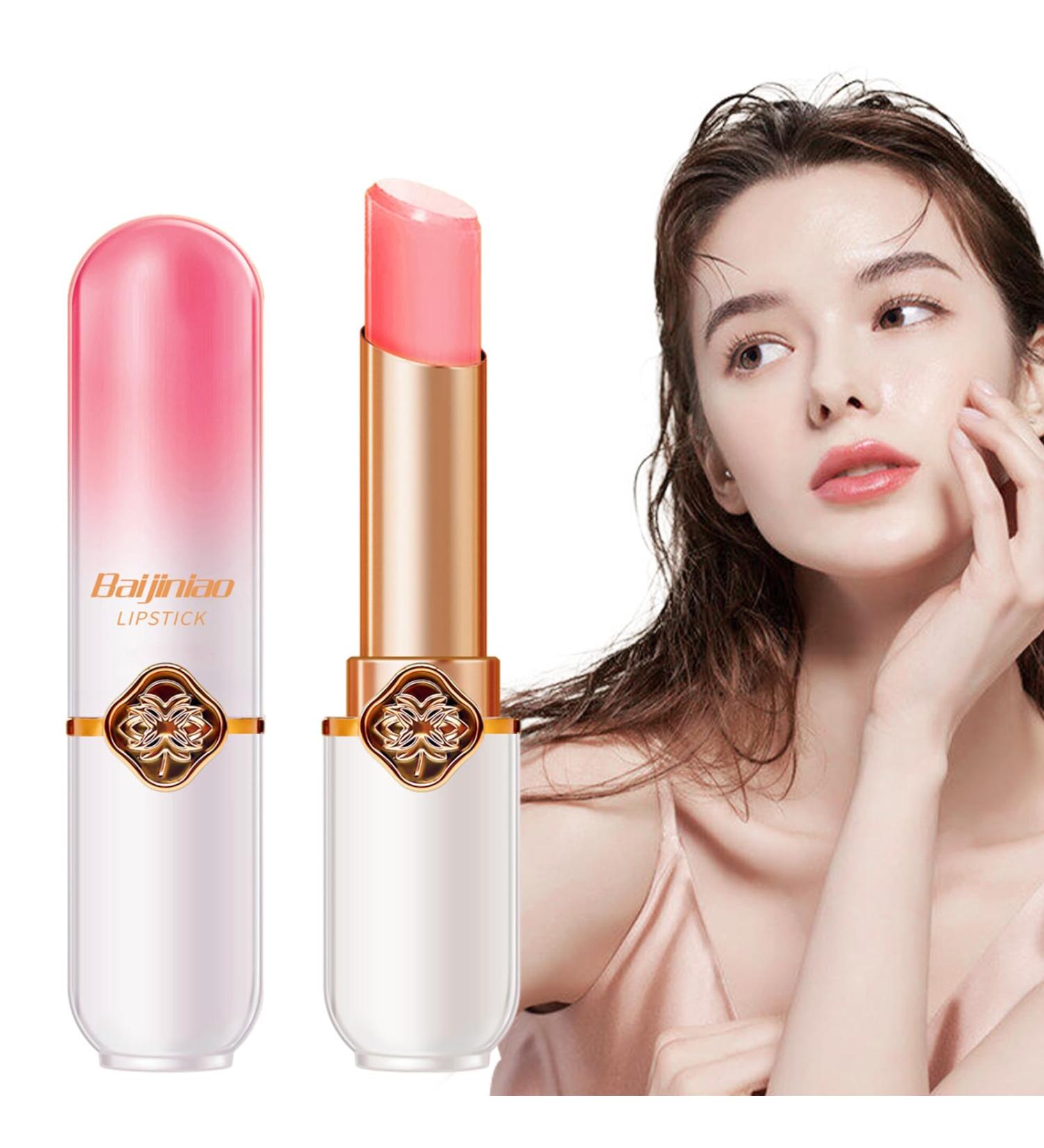 Moisturizing Lip Balm | Color Changing Lip Gloss Balm Lip Care Moisturizer Peach Flavor | Nourishing & Long Lasting Repairing Balm for Chapped Dry & Neamou Lips - Buy Online on GoSupps.com