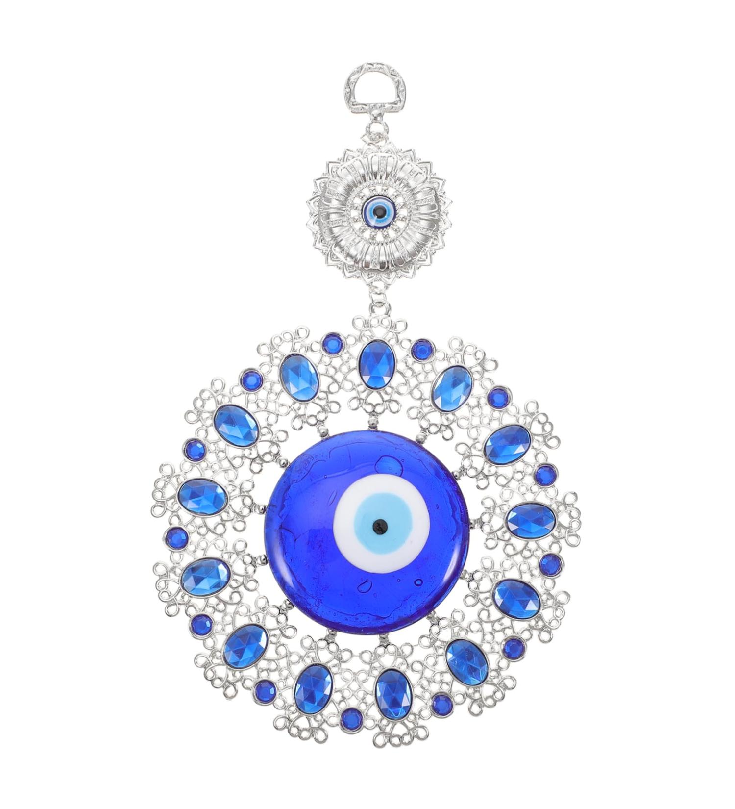 Abaodam Devil's Eye Pendant Household Decor Glass Evil Eye Charm Family Devil Eye Bohemian Turquoise - Buy Online on GoSupps.com