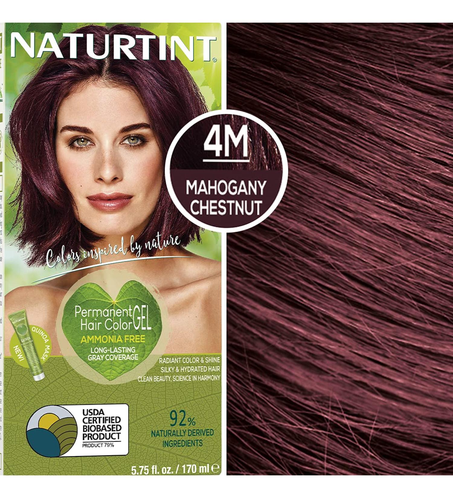 Naturtint 4M Mahogany Chestnut Permanent Hair Color - 5.6 fl oz | Natural & Ammonia-Free - Buy Online on GoSupps.com