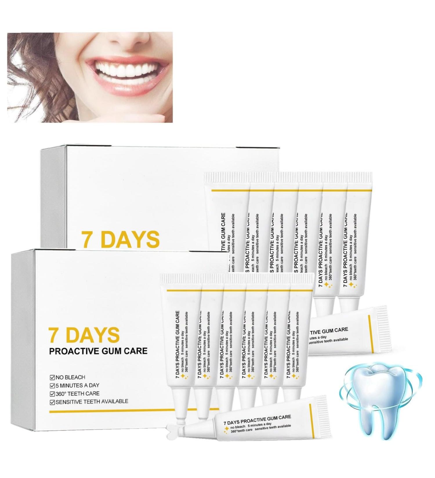 PONNYC 7 Days Proactive Gum Treatment Instant Gum Treatment Gel Teeth Stain Remover for Sensitive Teeth Stain Removal Care Deep Cleansing Gums 2pcs - Buy Online on GoSupps.com