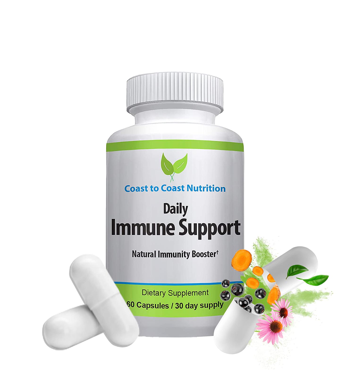 Daily Immune Support Supplement Sambucus Elderberry with Zinc and Vitamin C Immunity Support Supplement - Natural Immune System Defense. 60 Capsules 1 119 mg - Buy Online on GoSupps.com