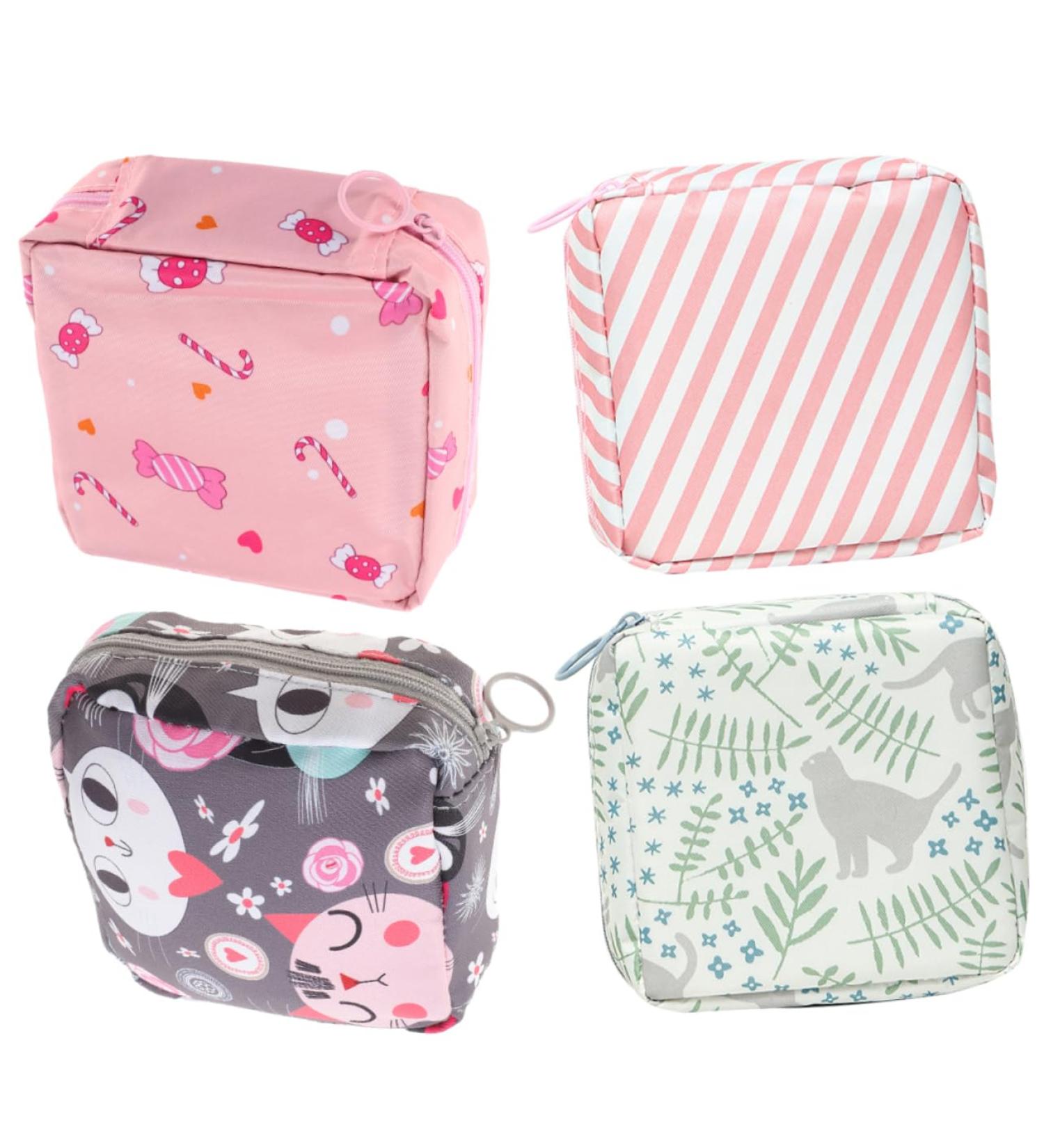 BCOATH 4pcs Sanitary Napkin Storage Bag Organizer for Women - Travel Wallets & Coin Purses, Period Starter Kit & Storage Solution - Buy Online on GoSupps.com