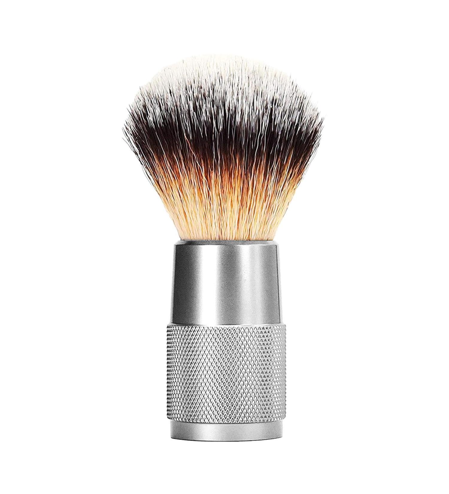 Premium Beard Razor Brush - Portable Shaving Brush with Aluminum Handle for Men | Foaming Soap Brush for Home & Travel - Buy Online on GoSupps.com