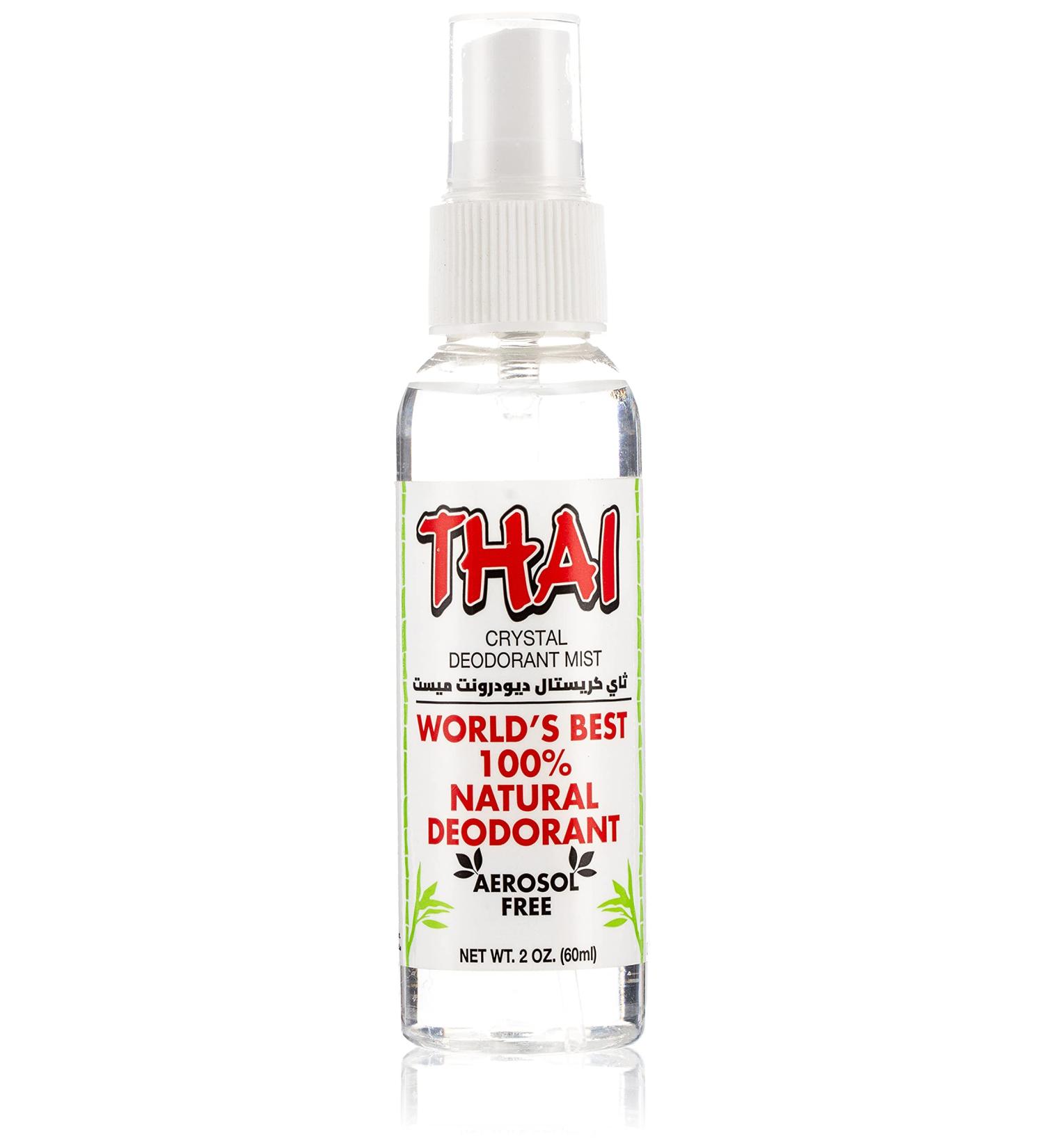 THAI Travel-Sized Crystal Mist Deodorant Body Spray - Unscented - 2 fl oz - Buy Online on GoSupps.com